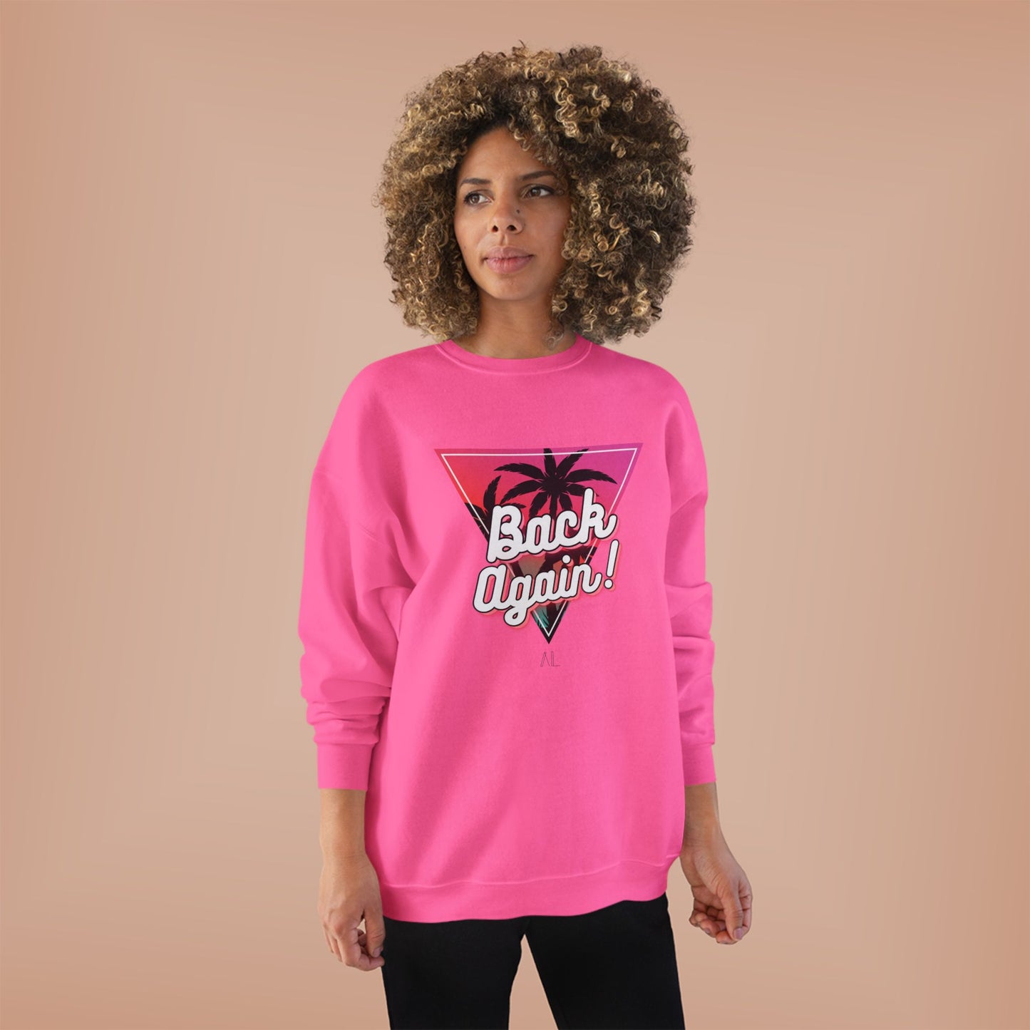 Retro Palm Tree Crewneck Sweatshirt - "Back Again!"