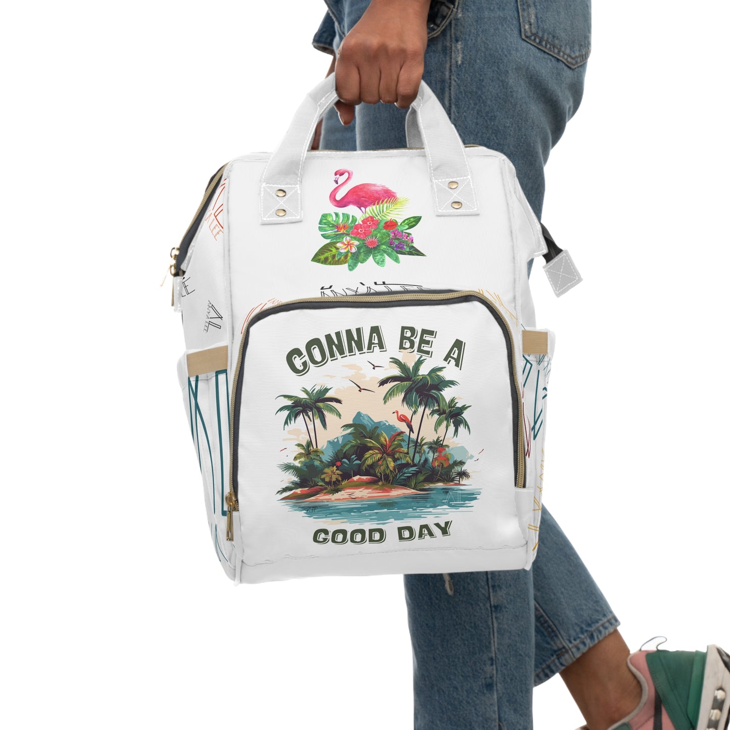 God Made It Tropical Diaper Backpack