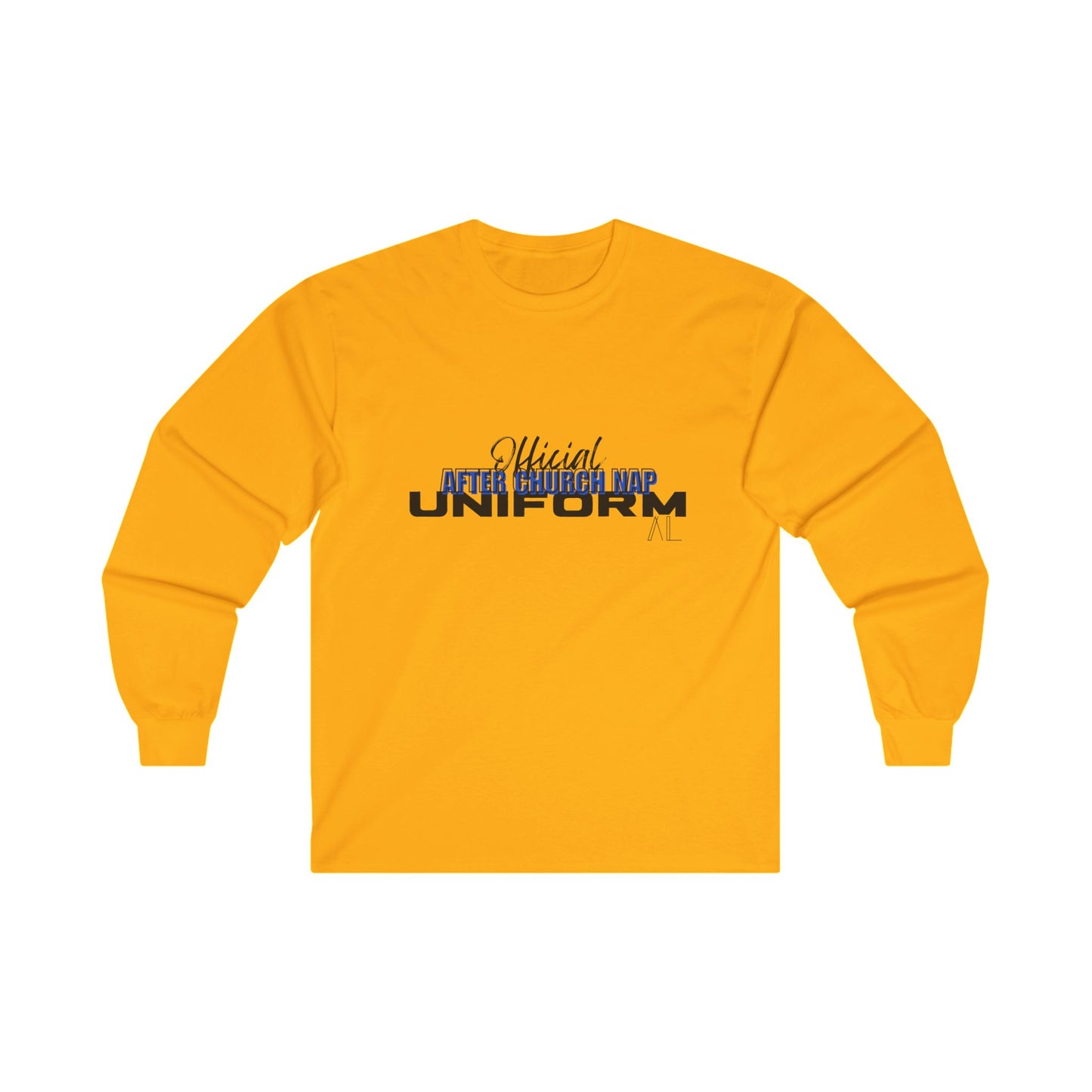 Official After Church Nap Uniform Long Sleeve Tee (blue/blue)