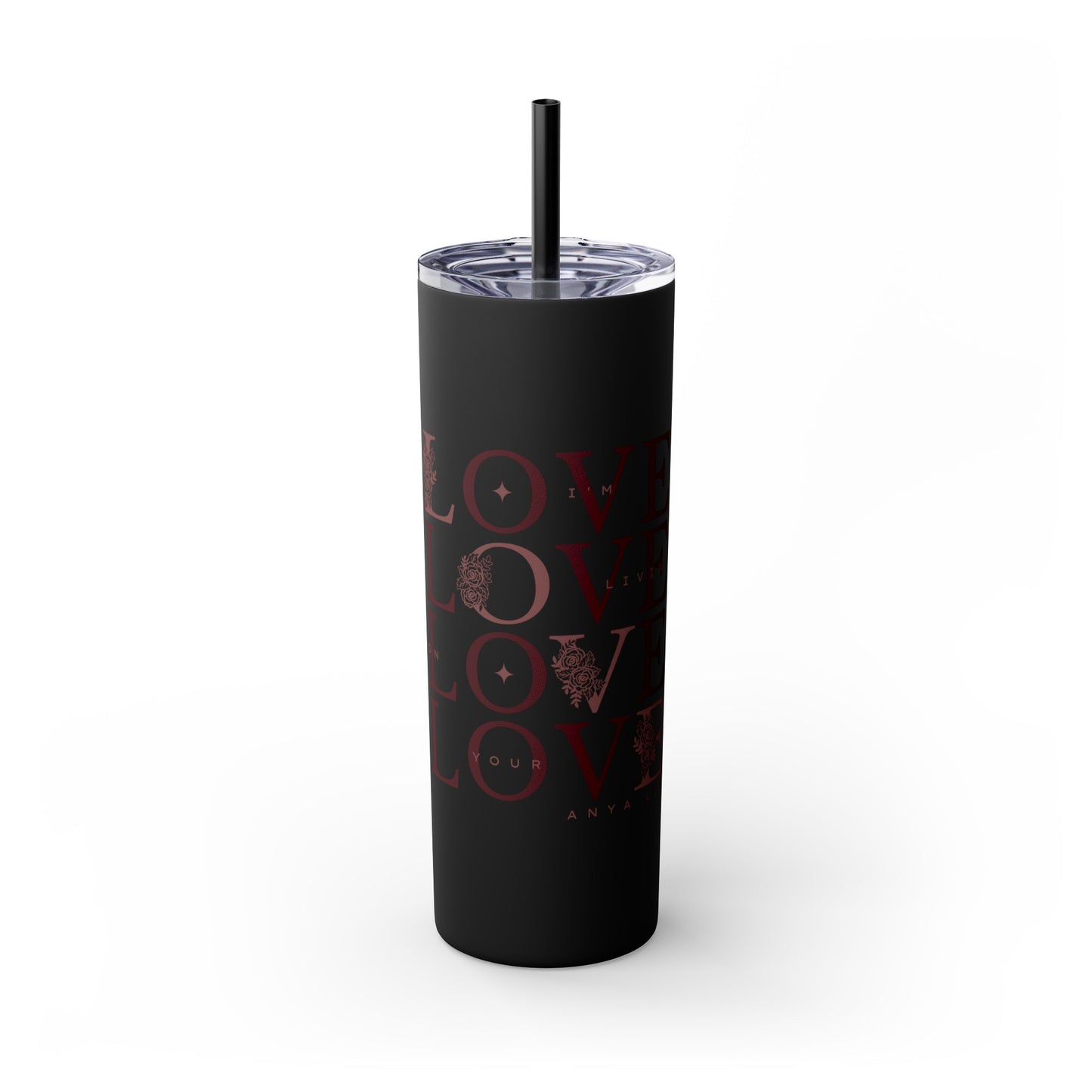 LOYL Skinny Tumbler with Straw, 20oz