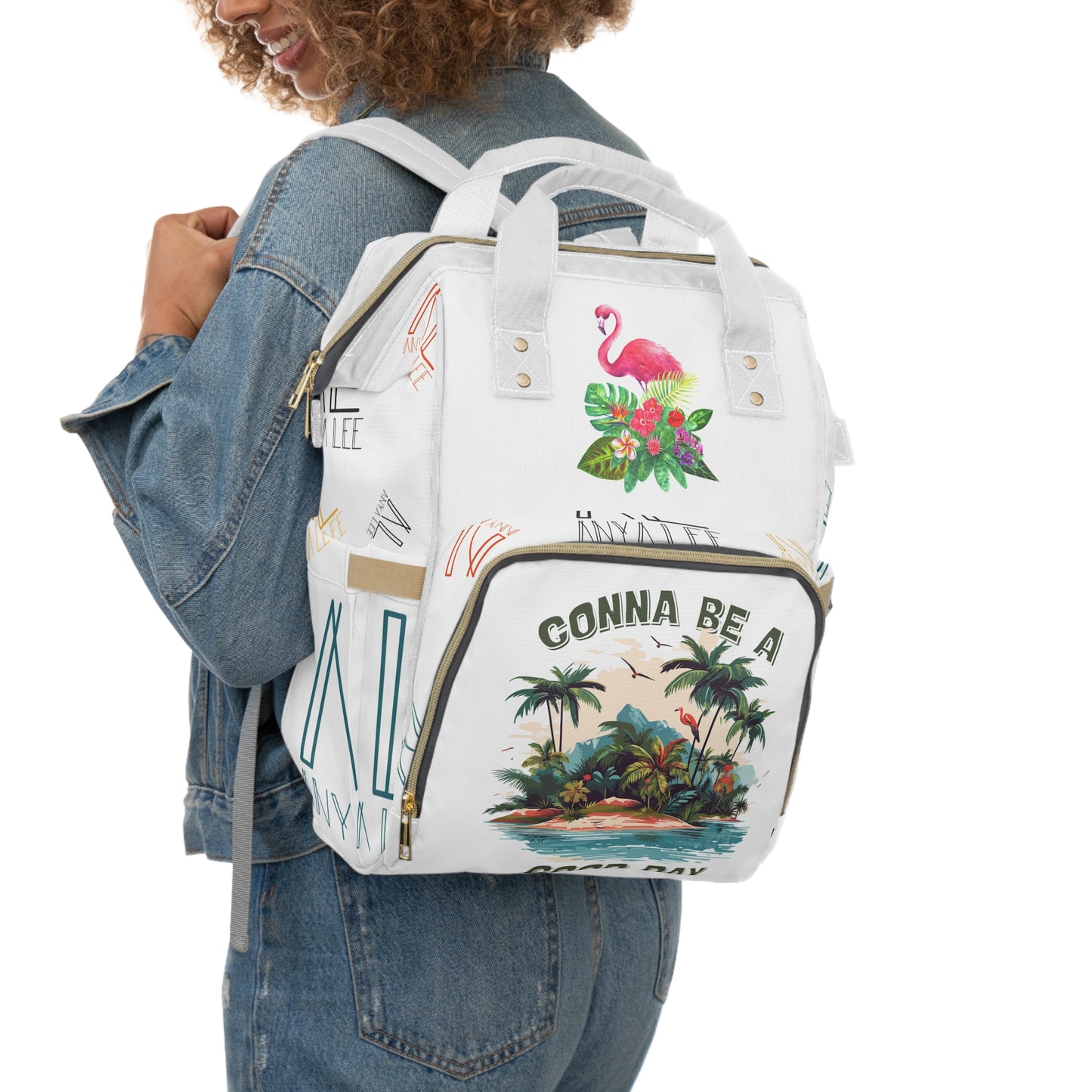 God Made It Tropical Diaper Backpack