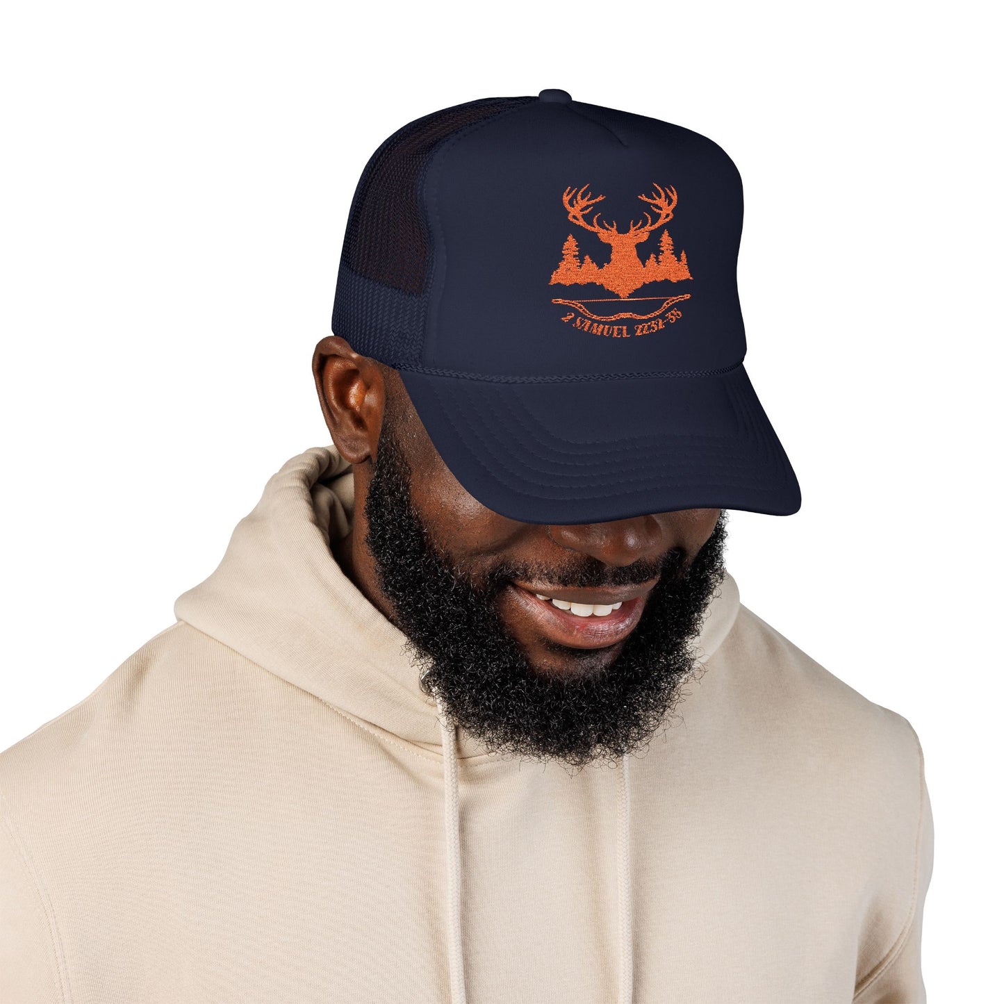 2 Samuel 22:32-35 Foam Trucker Hat (Dark)