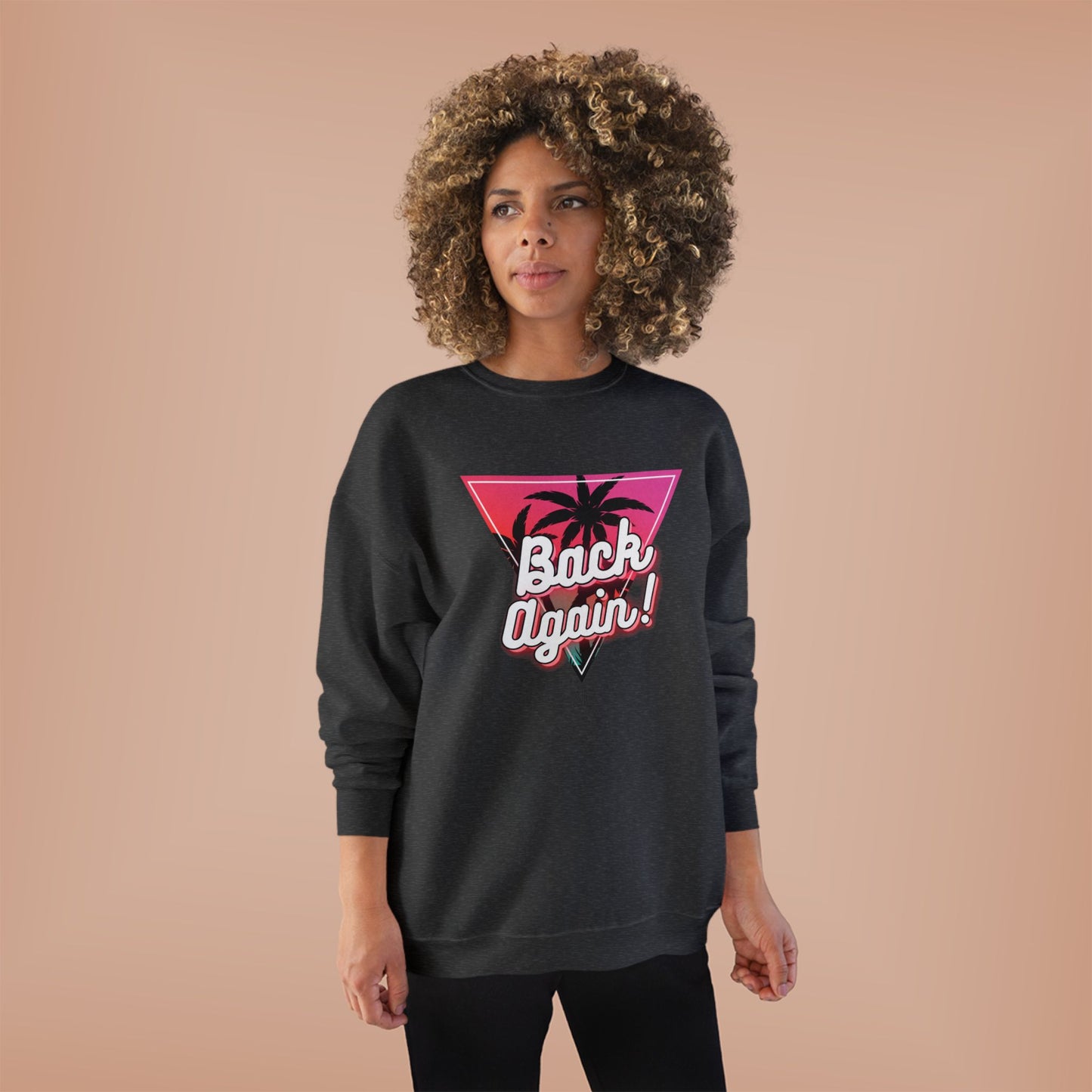 Retro Palm Tree Crewneck Sweatshirt - "Back Again!"