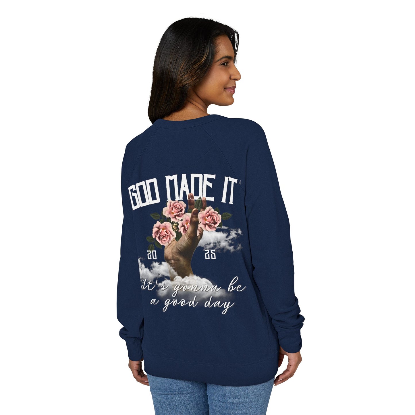 God Made It Floral Crewneck Sweatshirt, Cozy Unisex Pullover