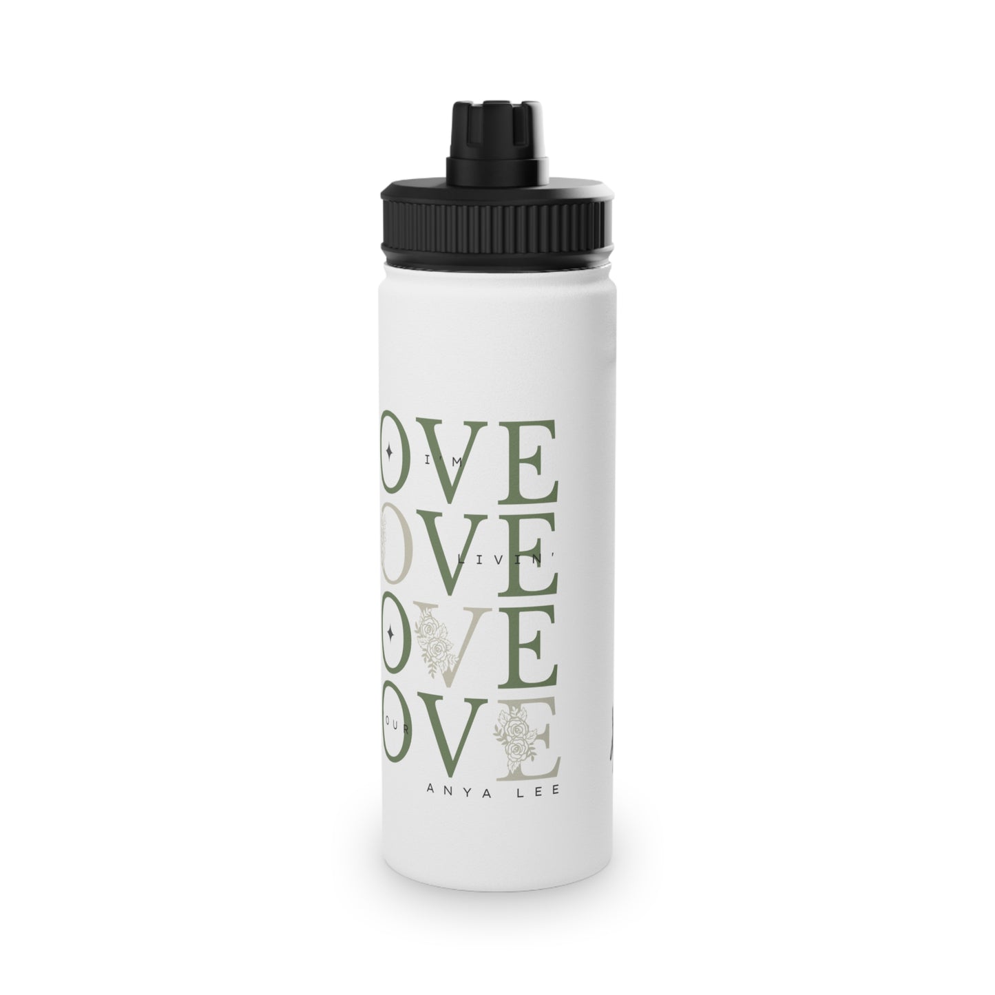 LOYL Stainless Steel Water Bottle, Love (green)