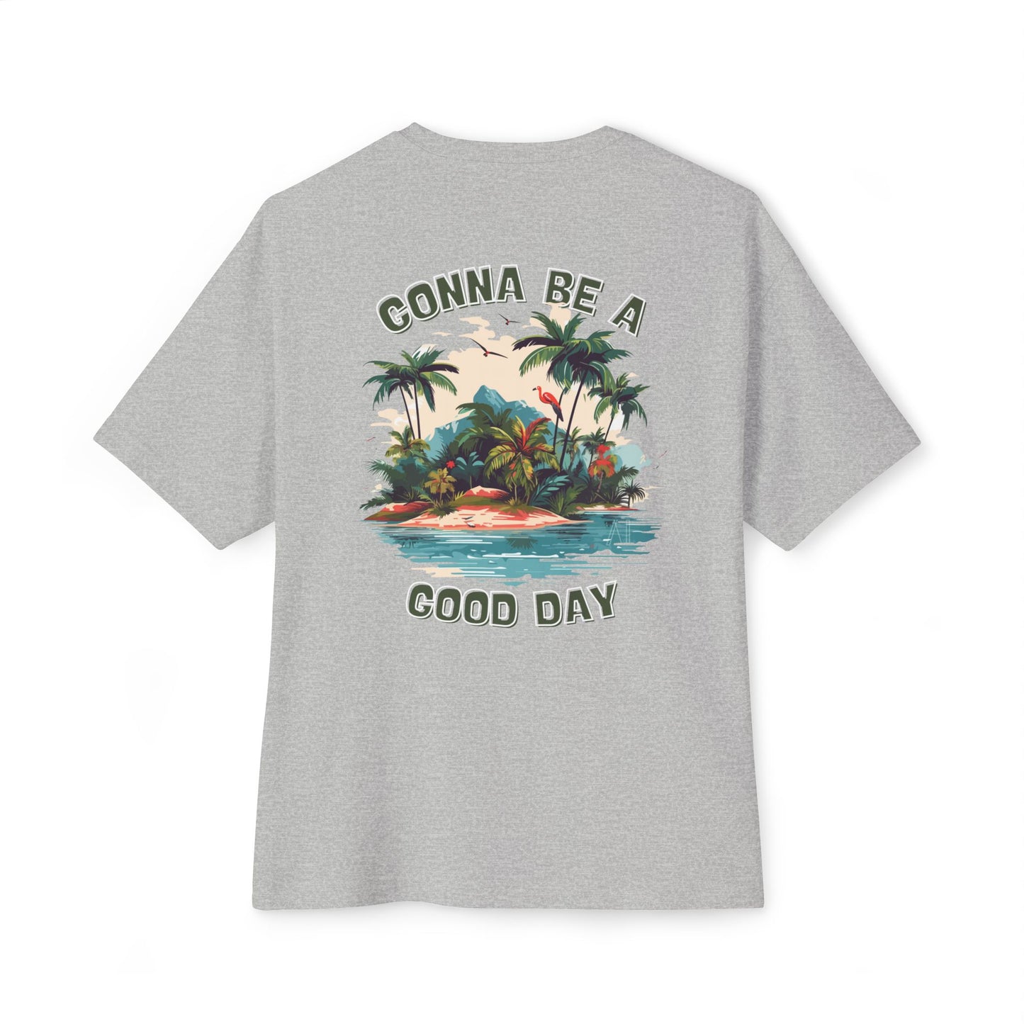 God Made It Tropical Escape Tee | Unisex Oversized Boxy Tee, Relaxed Fit