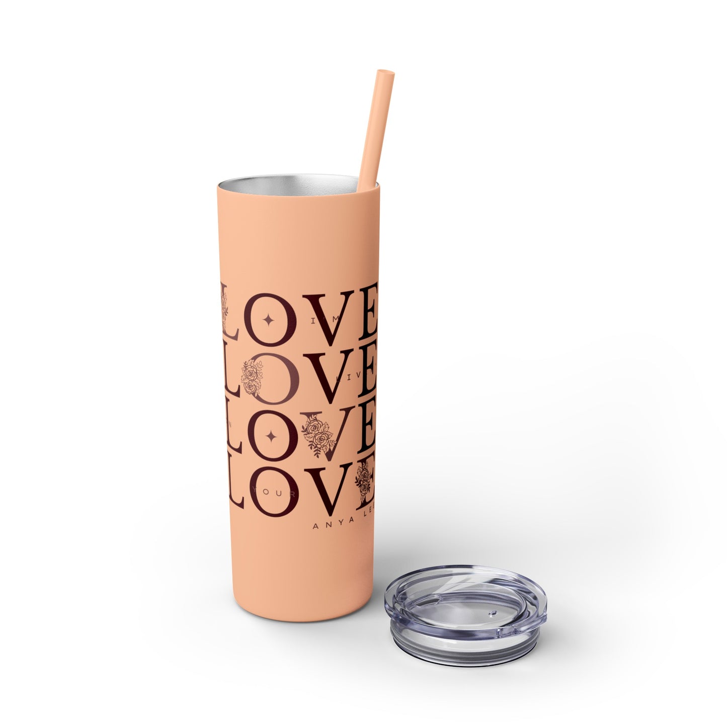 LOYL Skinny Tumbler with Straw, 20oz