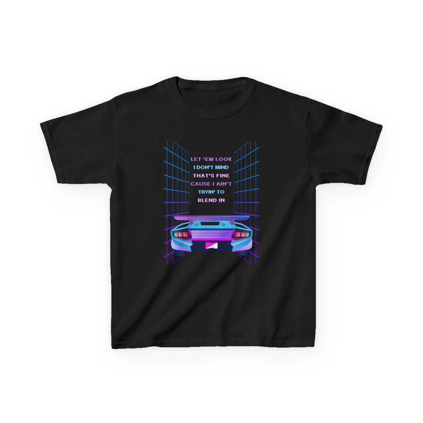 Retro Cyberpunk Kids Tee, God Made It