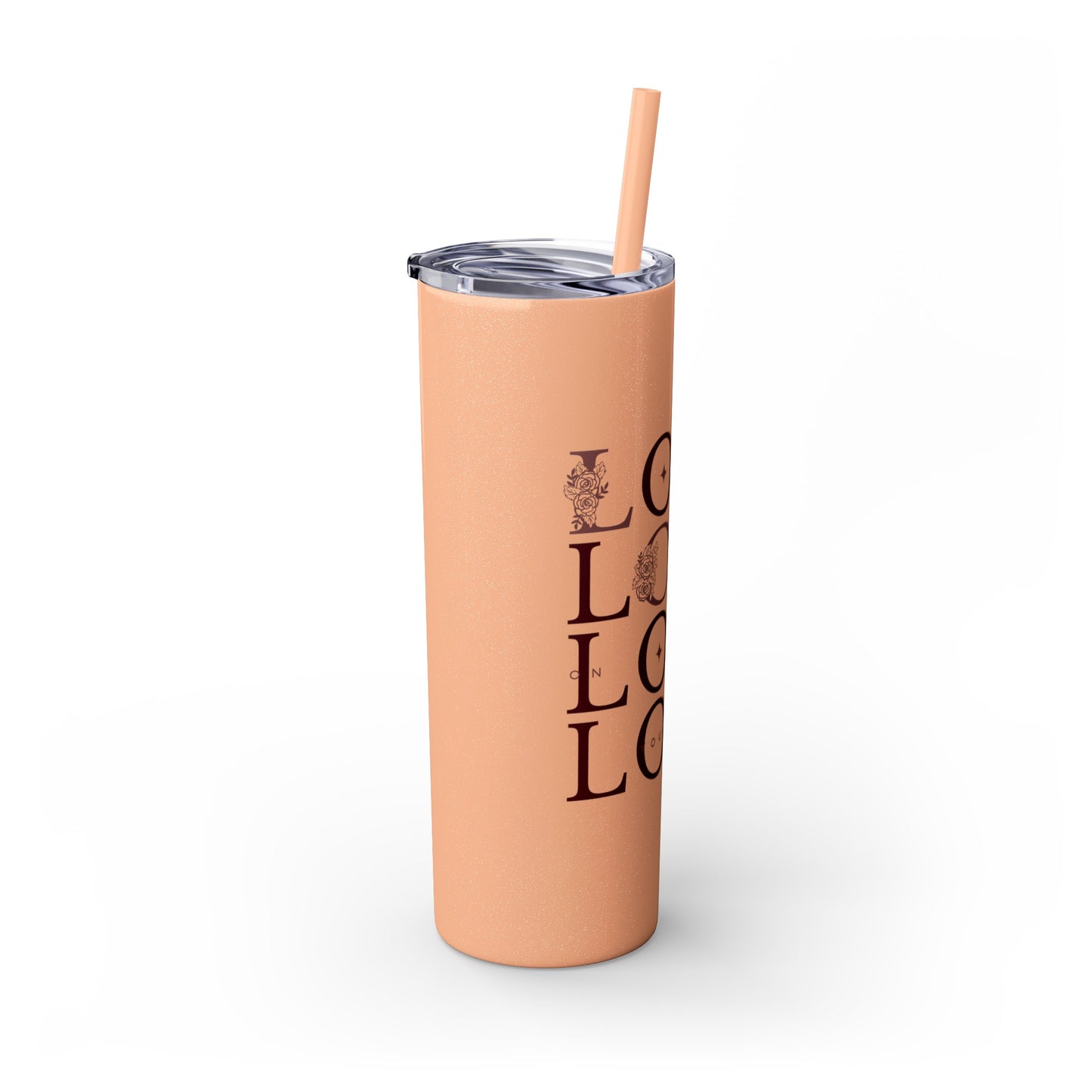 LOYL Skinny Tumbler with Straw, 20oz