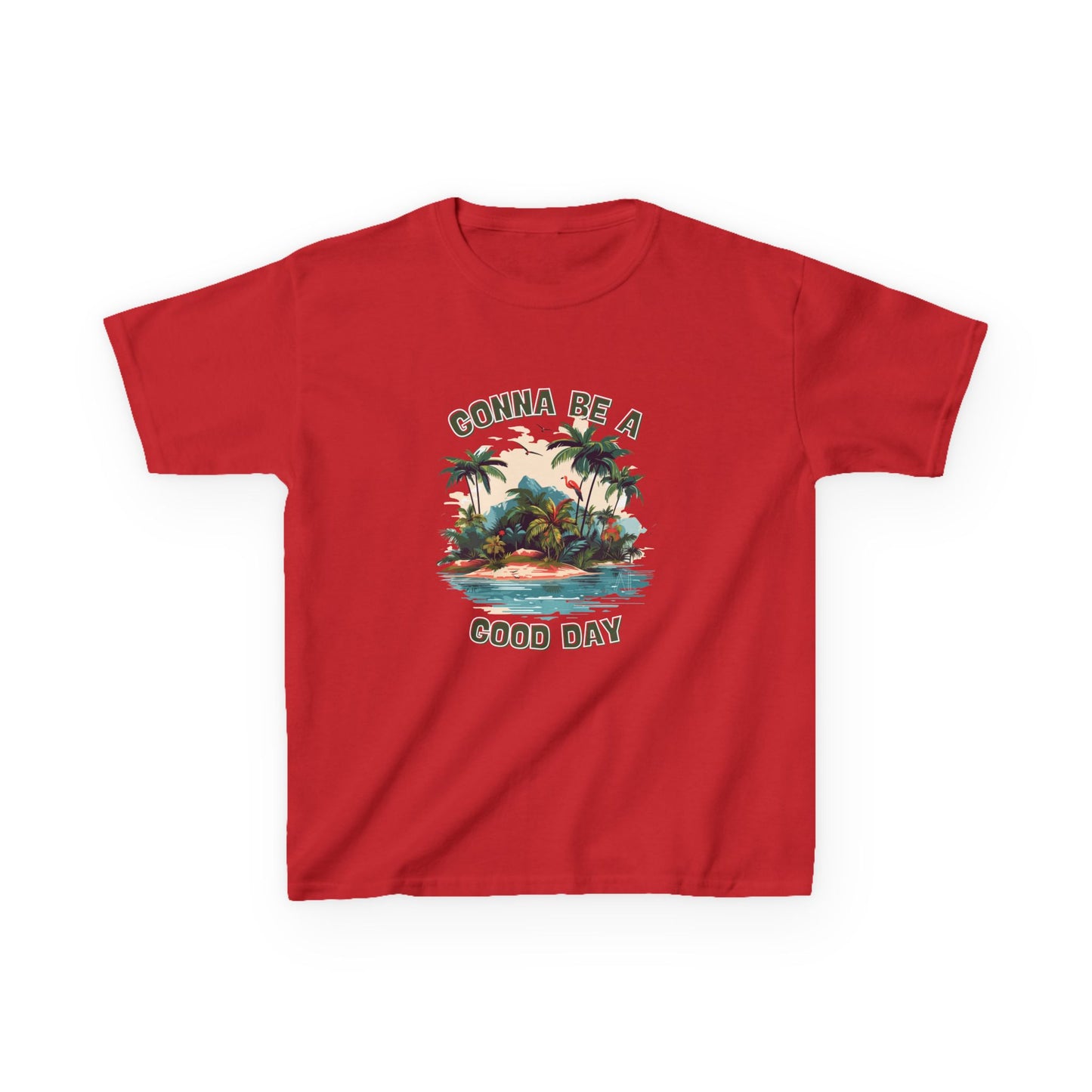 Kids Graphic Tee - "Gonna Be a Good Day" Tropical Paradise T-Shirt