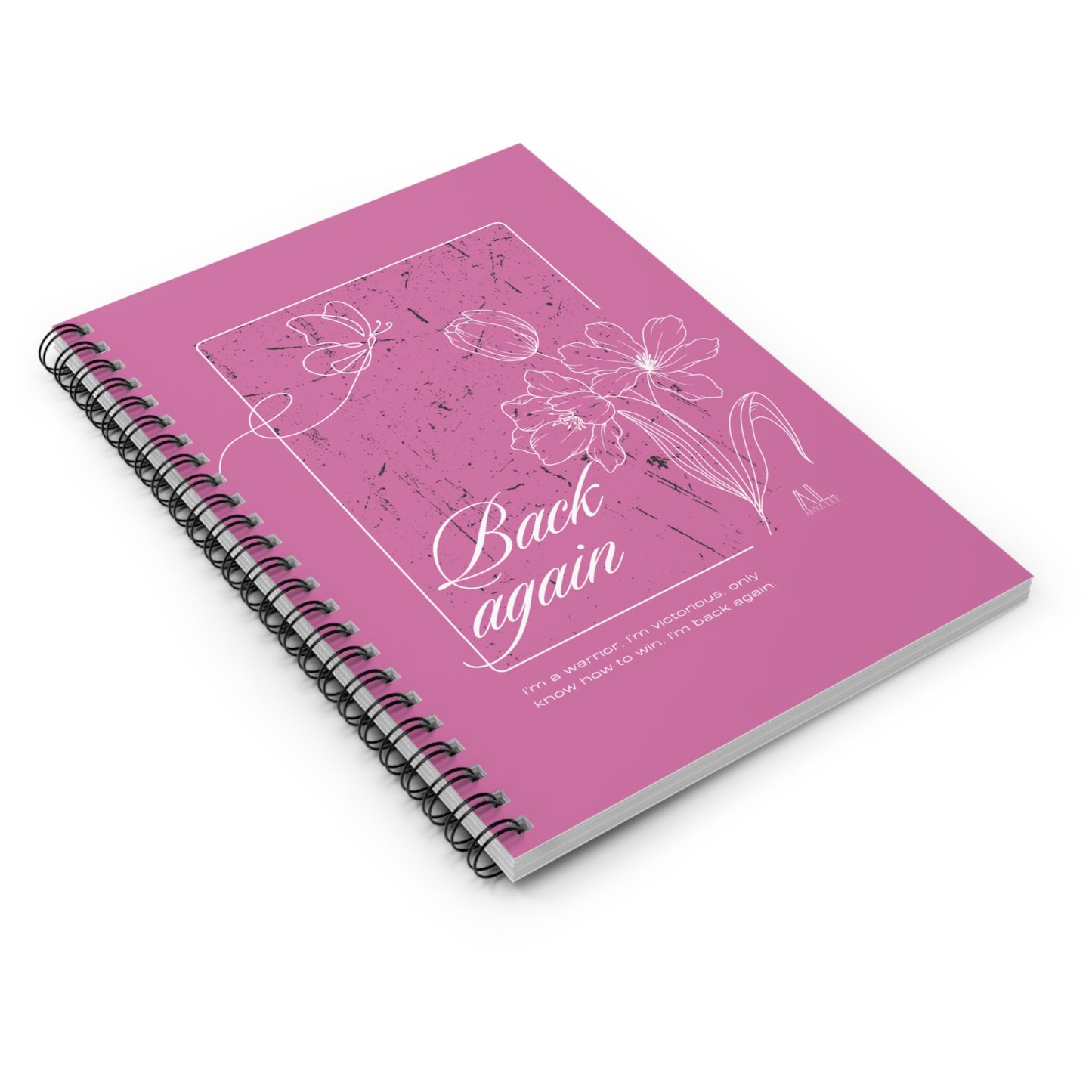 Daily Devotional Spiral Notebook - 'Back Again' with flowers