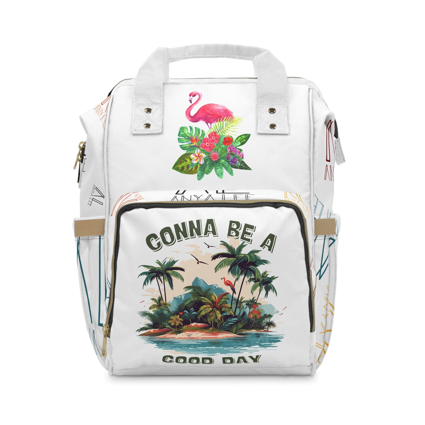 God Made It Tropical Diaper Backpack