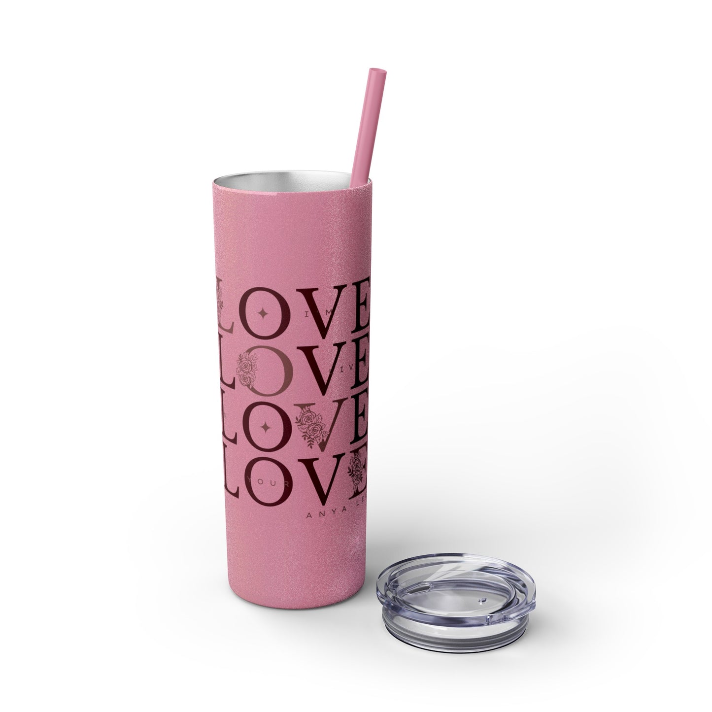 LOYL Skinny Tumbler with Straw, 20oz