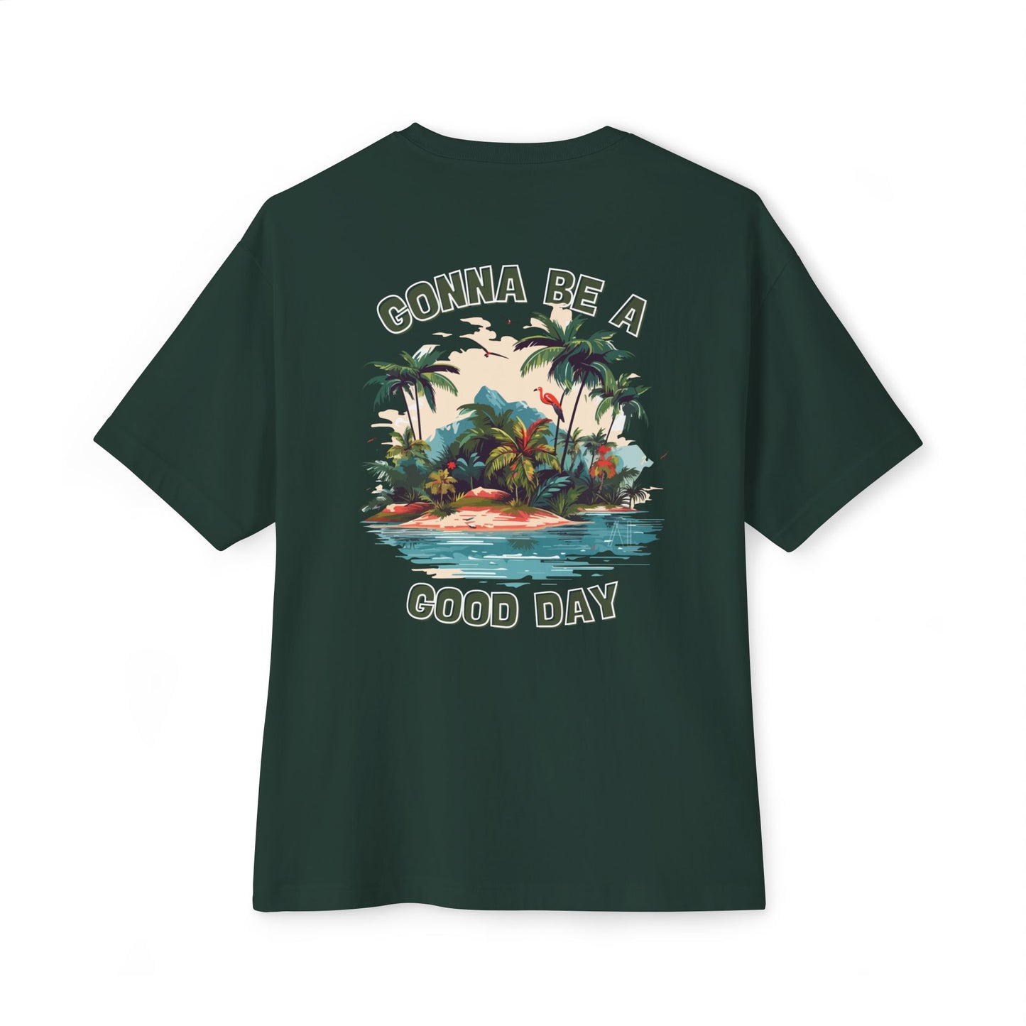 God Made It Tropical Escape Tee | Unisex Oversized Boxy Tee, Relaxed Fit