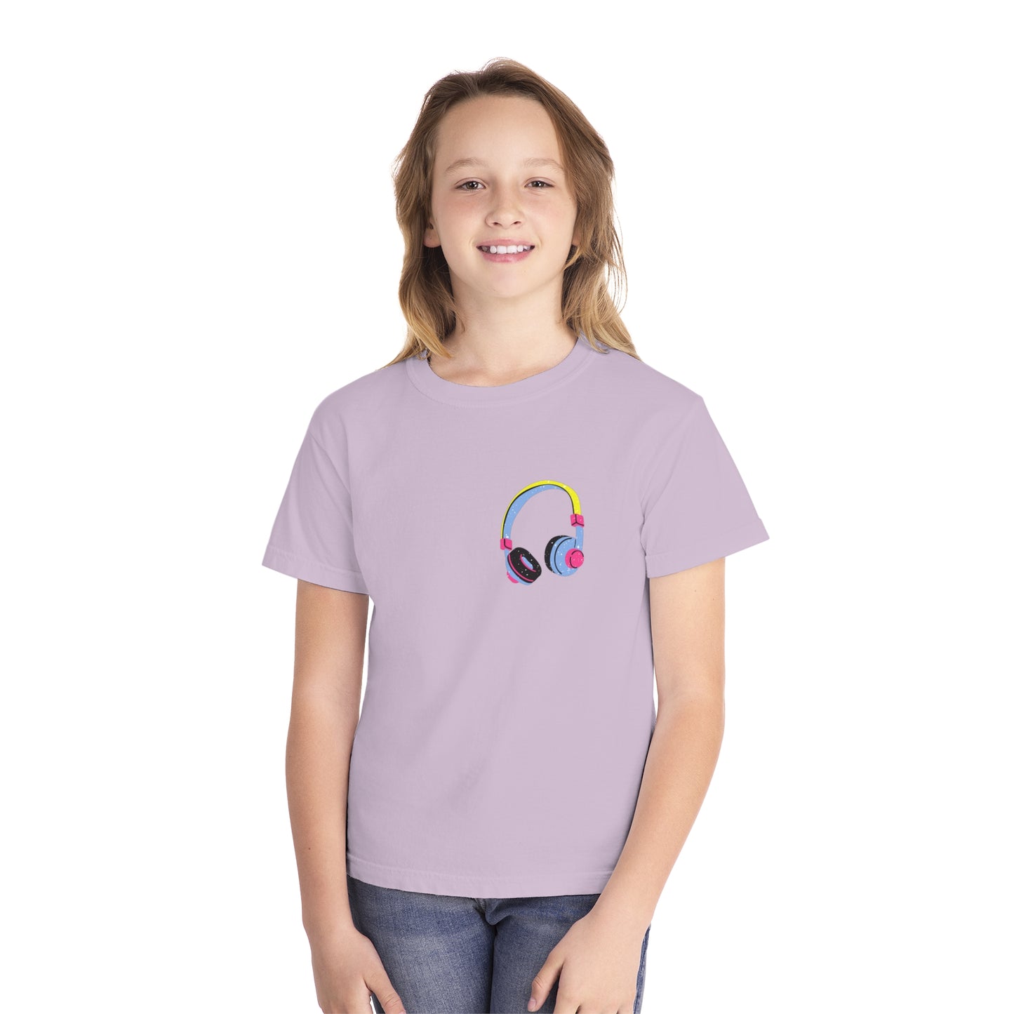 God Made It Youth Tee with Headphones & Cassette Design