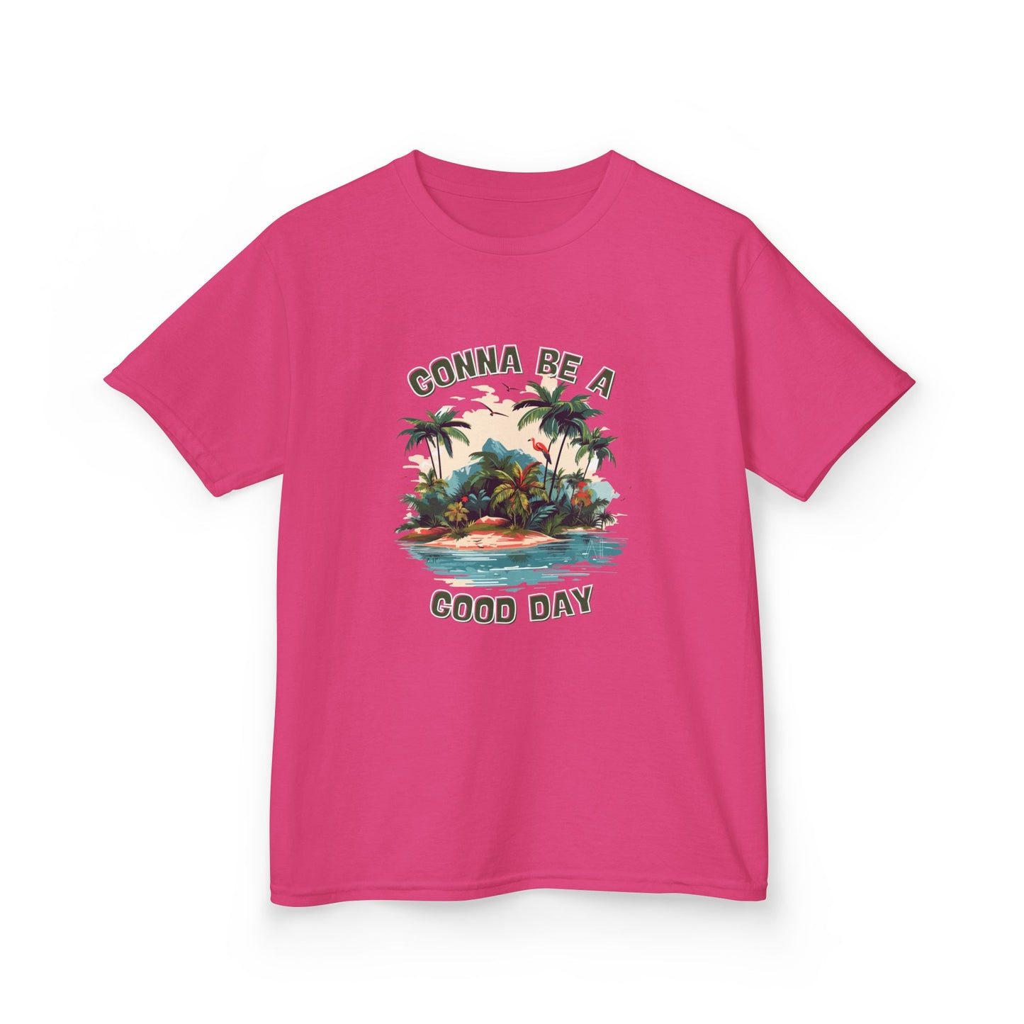 Kids Graphic Tee - "Gonna Be a Good Day" Tropical Paradise T-Shirt