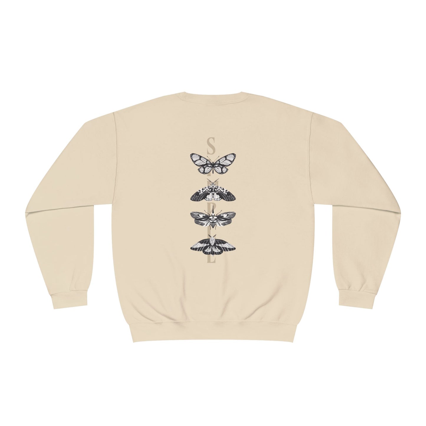 Simple Earth Tones Butterfly Unisex Crewneck Sweatshirt