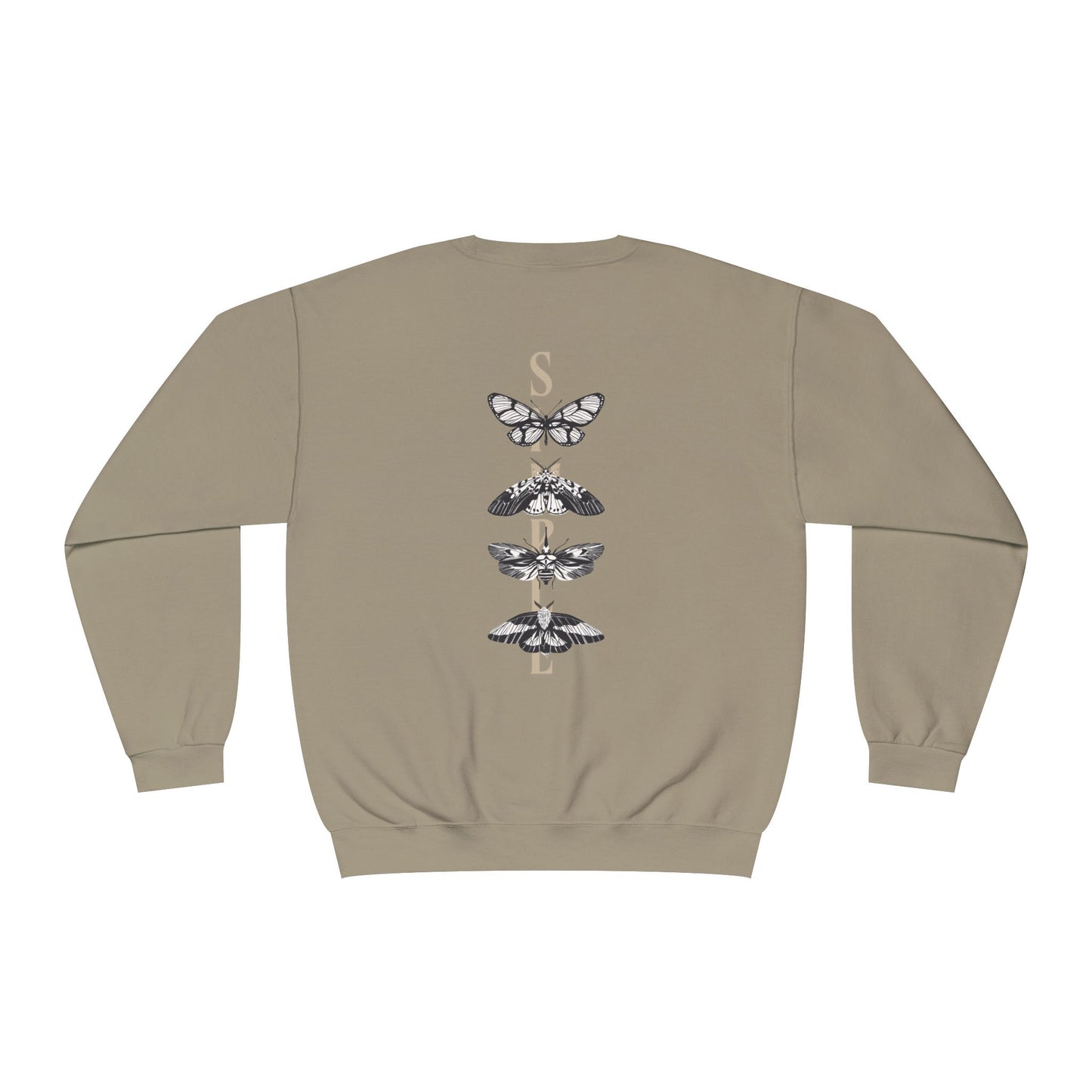 Simple Earth Tones Butterfly Unisex Crewneck Sweatshirt