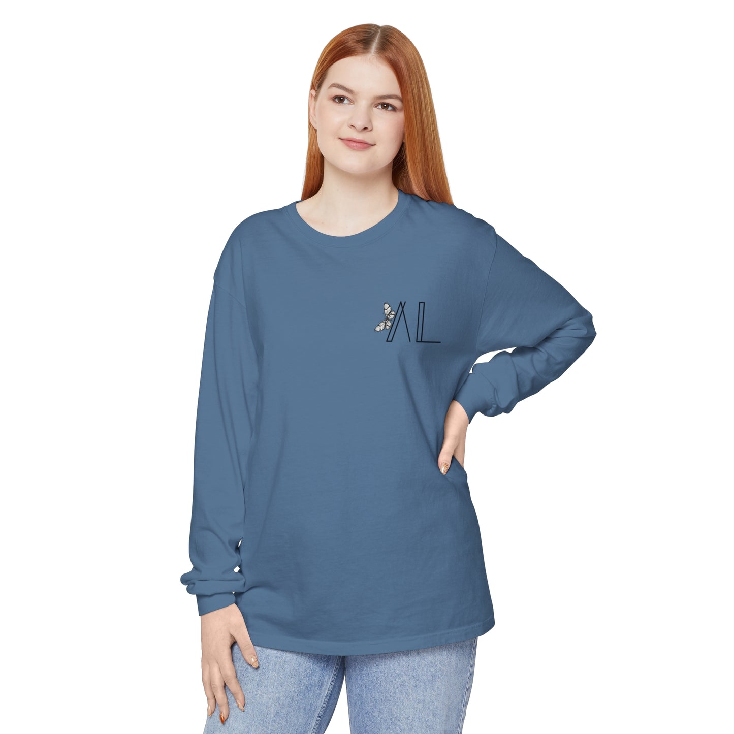 Simple Long Sleeve Butterflies T-Shirt