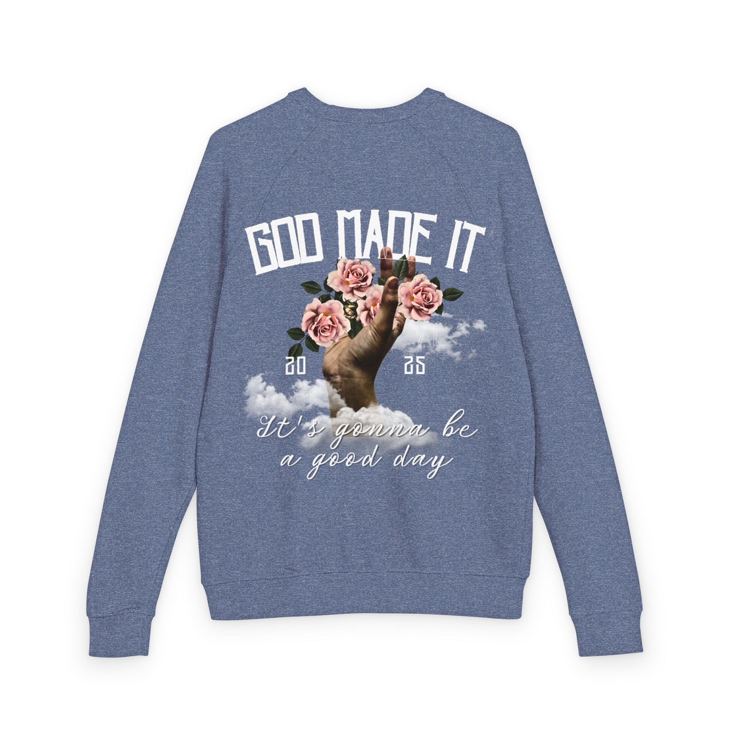 God Made It Floral Crewneck Sweatshirt, Cozy Unisex Pullover