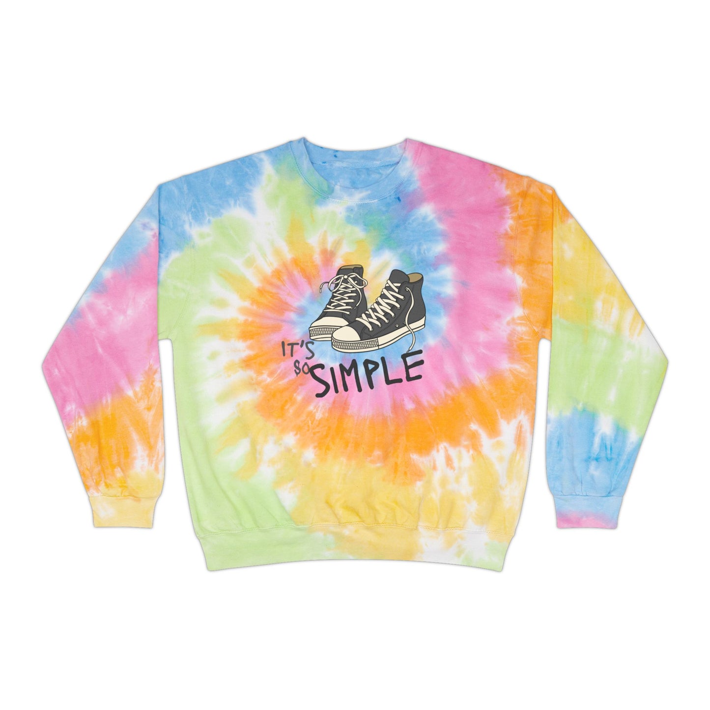 Simple Unisex Tie-Dye Sweatshirt