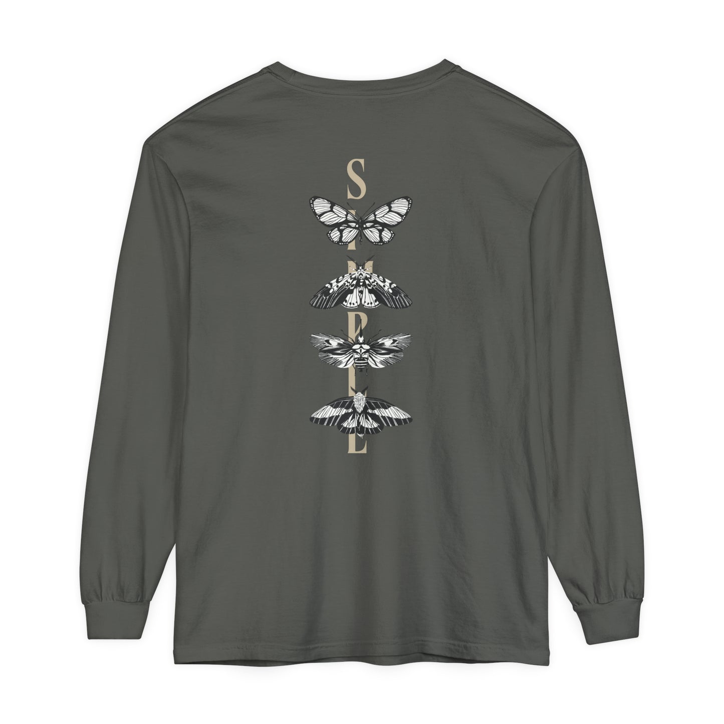 Simple Long Sleeve Butterflies T-Shirt