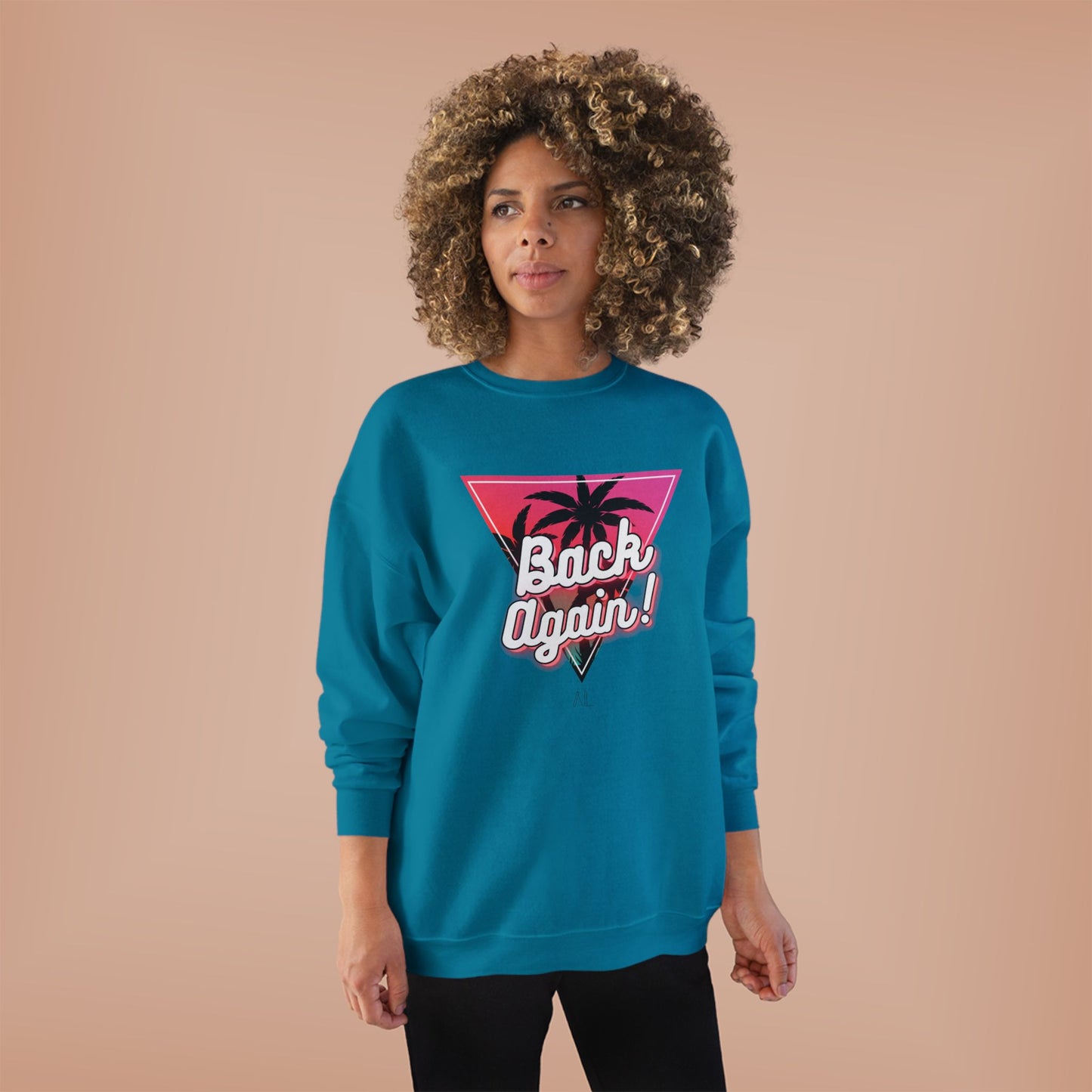 Retro Palm Tree Crewneck Sweatshirt - "Back Again!"