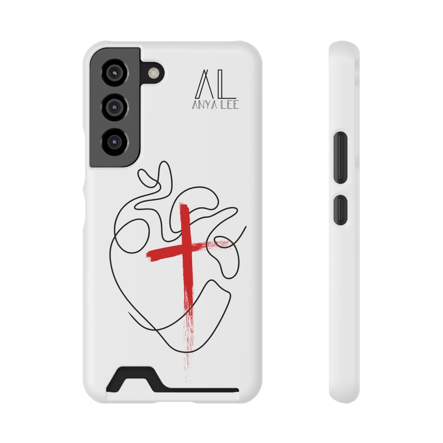 Minimalist Phone Case with Card Holder - Saved By Grace