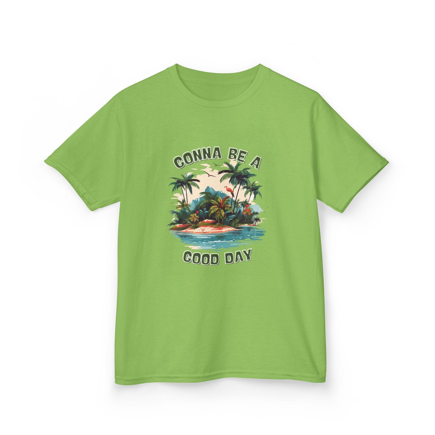 Kids Graphic Tee - "Gonna Be a Good Day" Tropical Paradise T-Shirt
