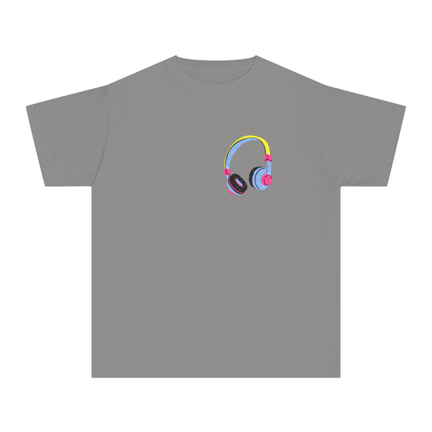 God Made It Youth Tee with Headphones & Cassette Design