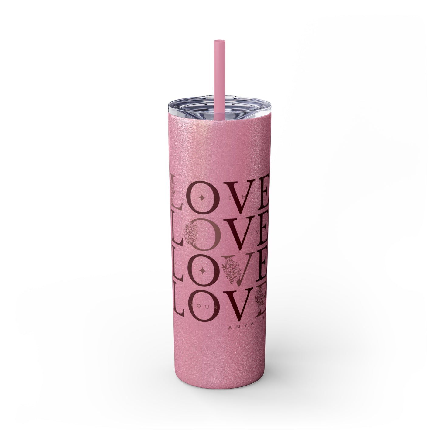 LOYL Skinny Tumbler with Straw, 20oz