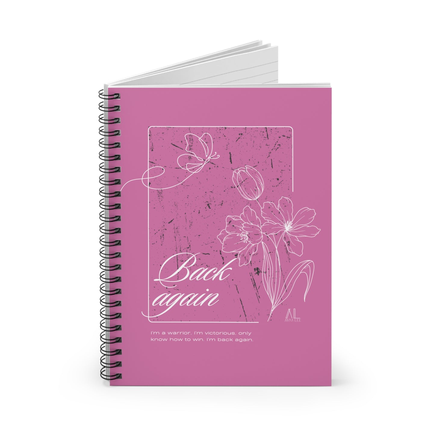 Daily Devotional Spiral Notebook - 'Back Again' with flowers