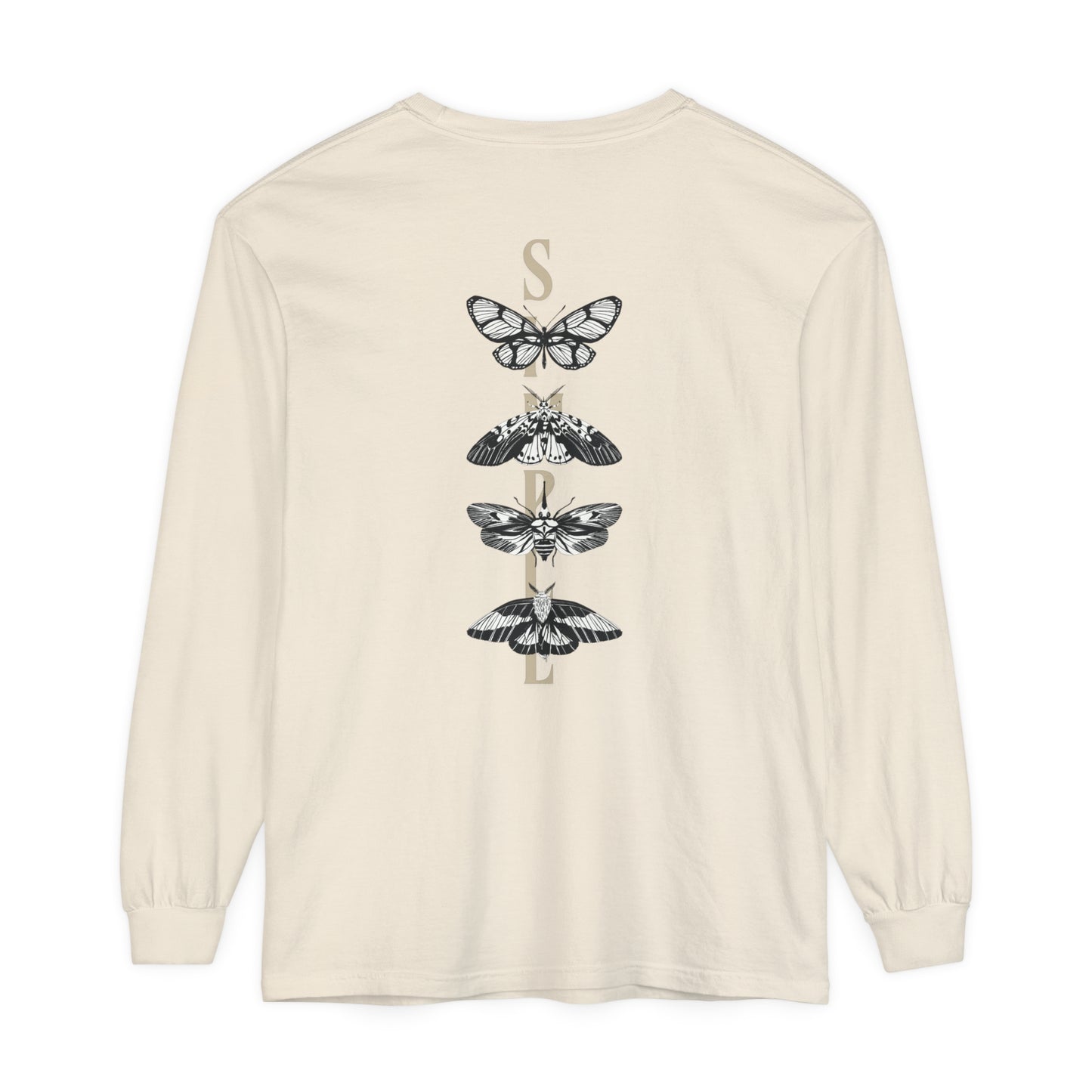 Simple Long Sleeve Butterflies T-Shirt