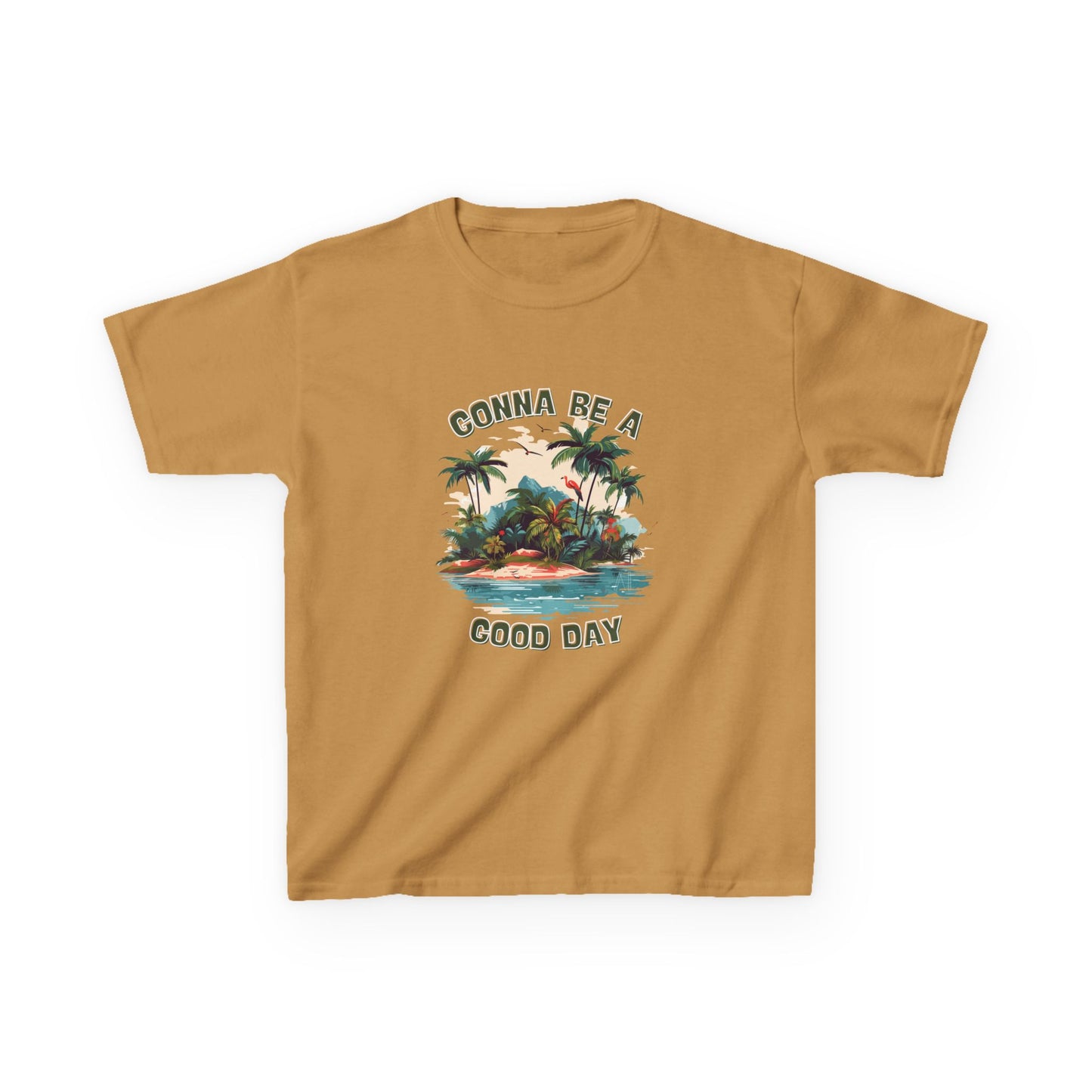 Kids Graphic Tee - "Gonna Be a Good Day" Tropical Paradise T-Shirt