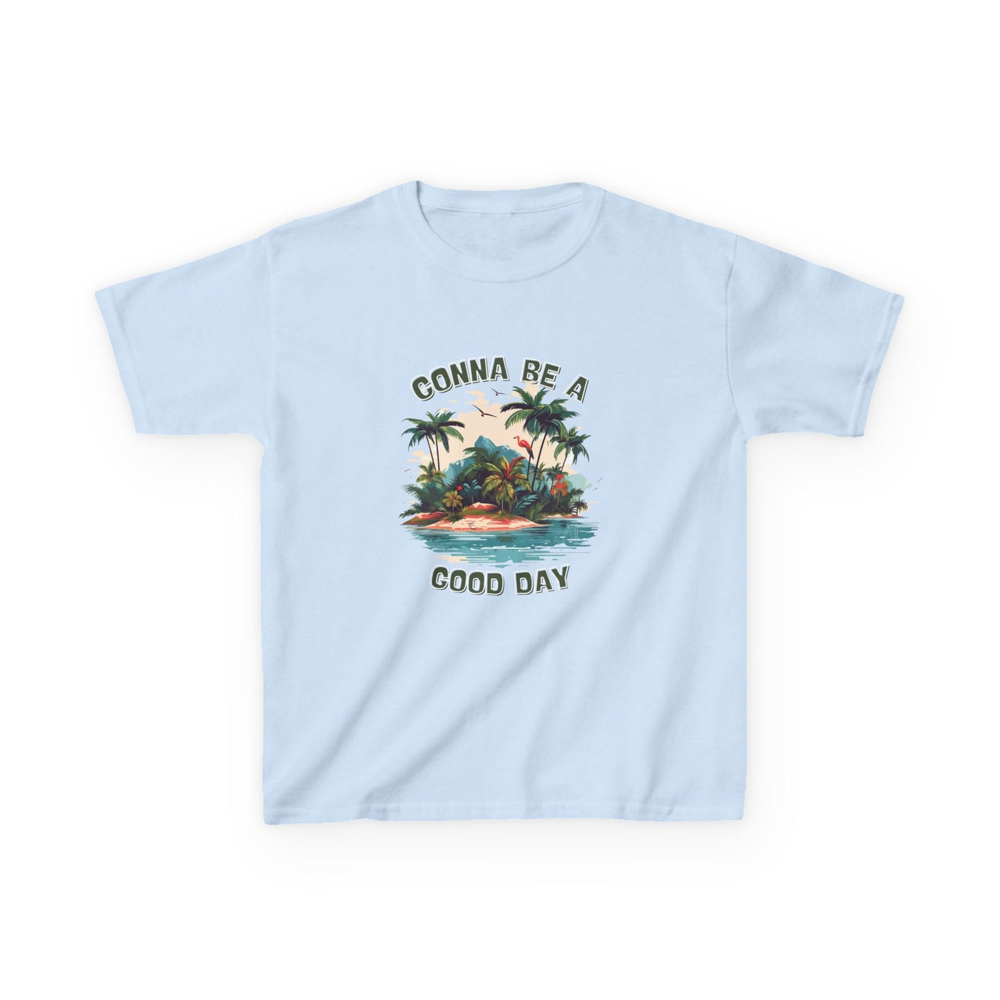 Kids Graphic Tee - "Gonna Be a Good Day" Tropical Paradise T-Shirt