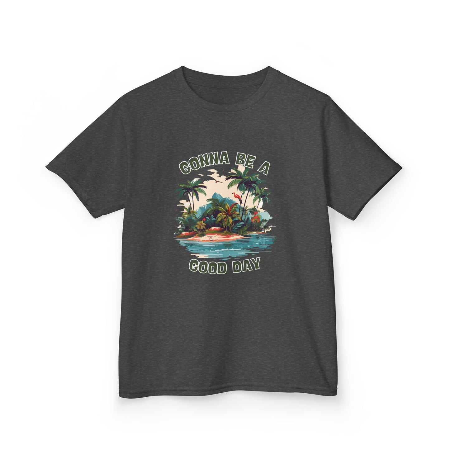 Kids Graphic Tee - "Gonna Be a Good Day" Tropical Paradise T-Shirt