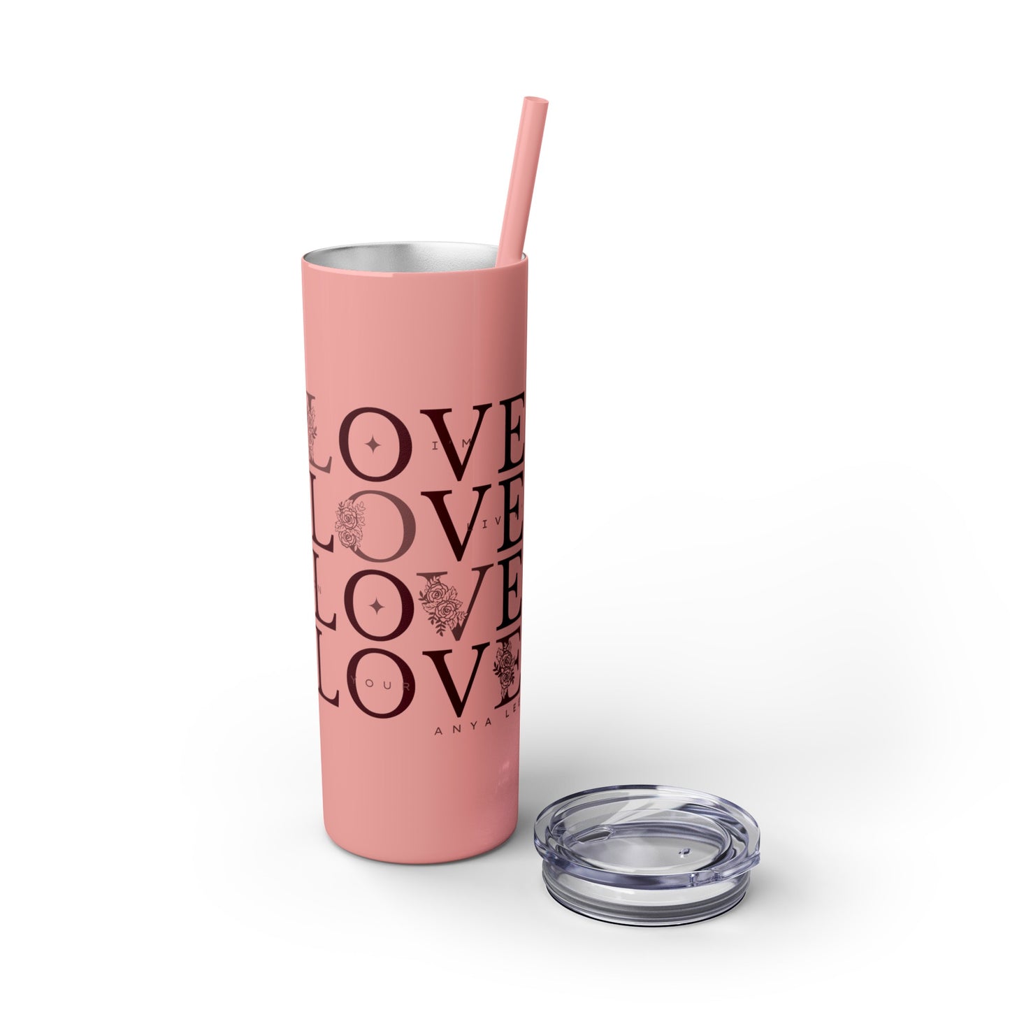 LOYL Skinny Tumbler with Straw, 20oz