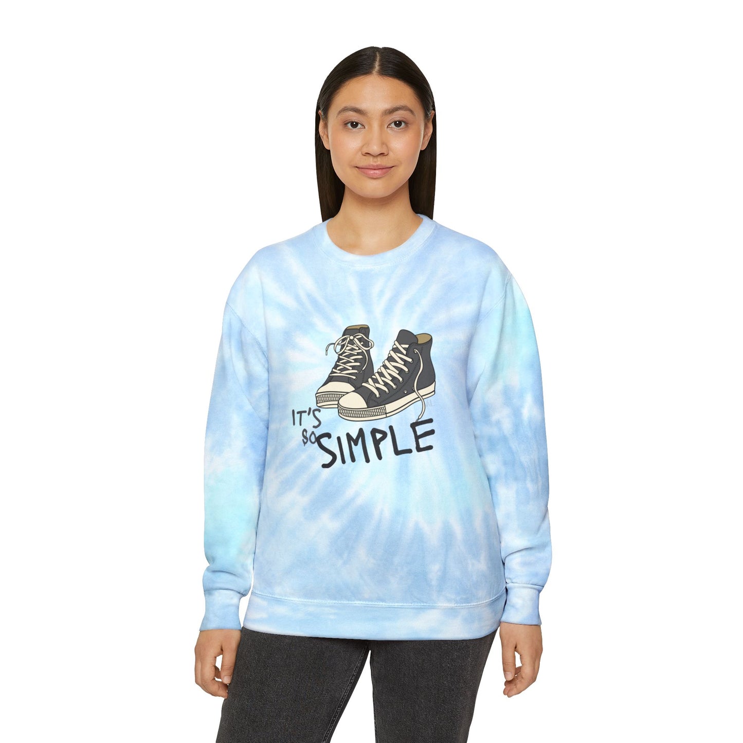 Simple Unisex Tie-Dye Sweatshirt