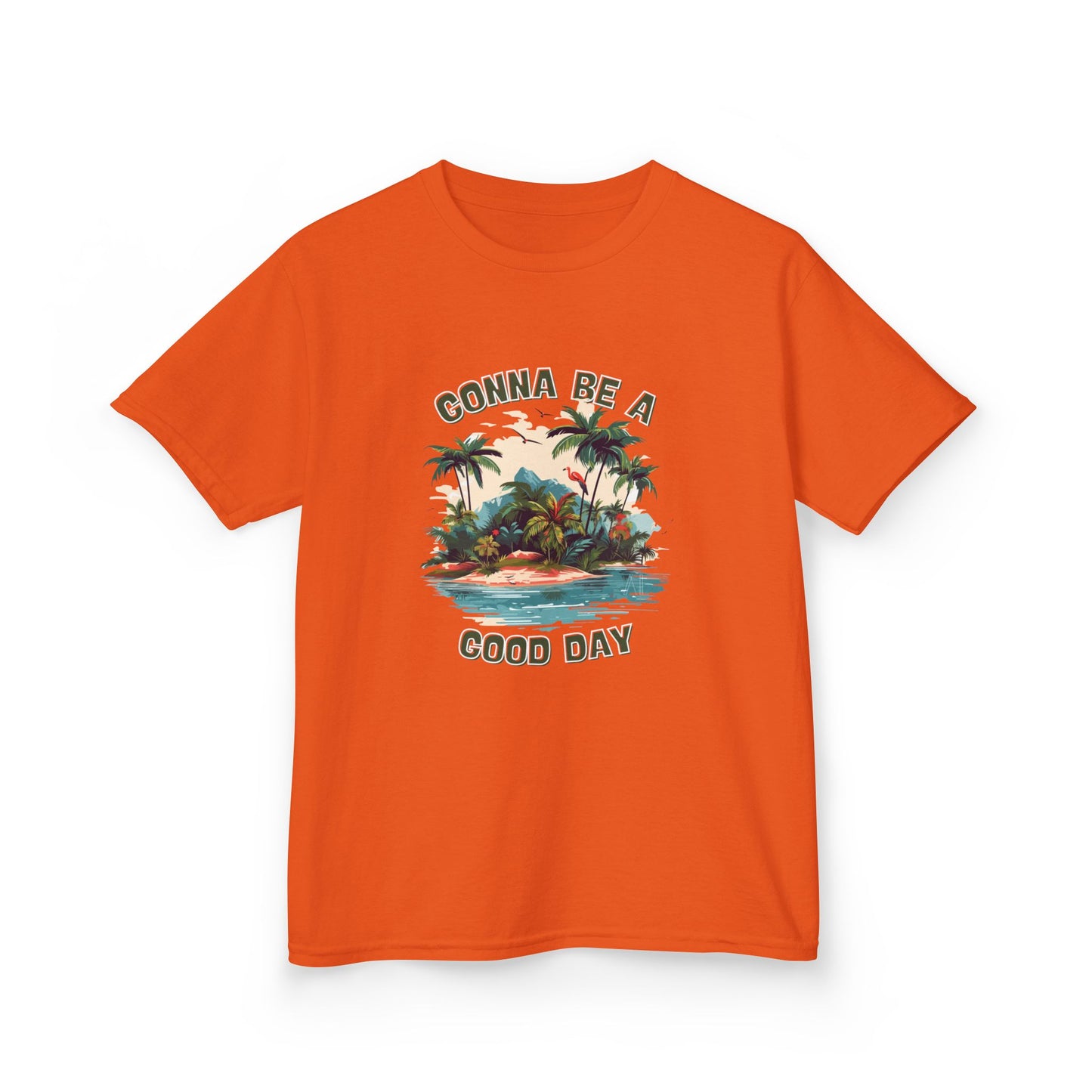 Kids Graphic Tee - "Gonna Be a Good Day" Tropical Paradise T-Shirt