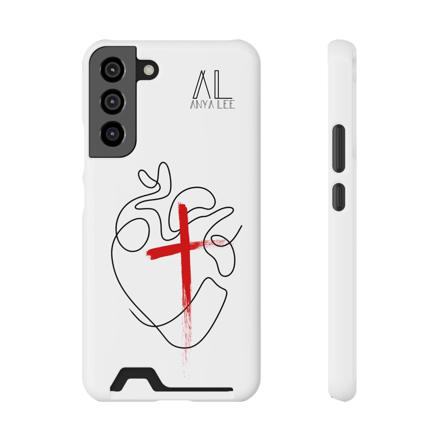 Minimalist Phone Case with Card Holder - Saved By Grace