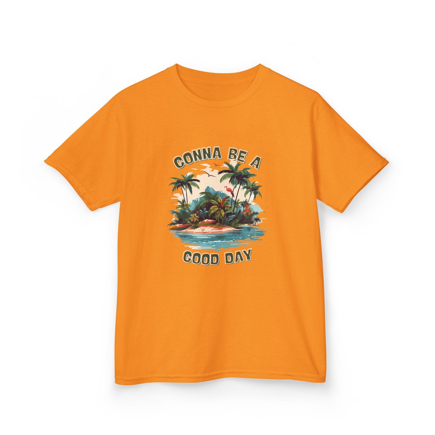 Kids Graphic Tee - "Gonna Be a Good Day" Tropical Paradise T-Shirt