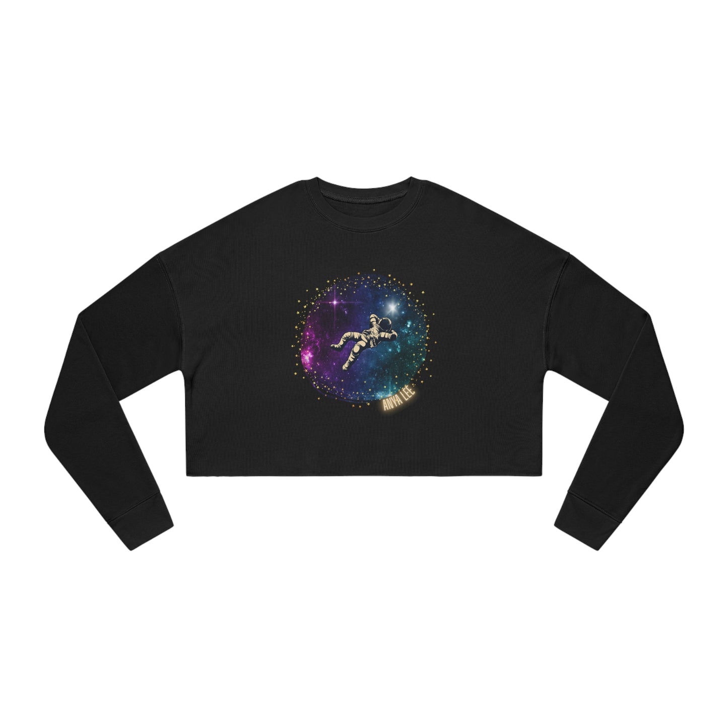 Floating Astronaut Women's Cropped Sweatshirt