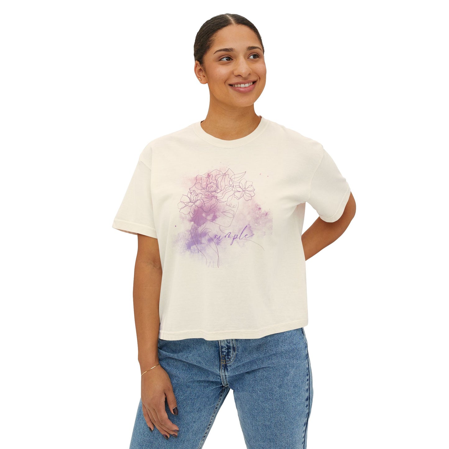 Women's Boxy Simple Tee (light)