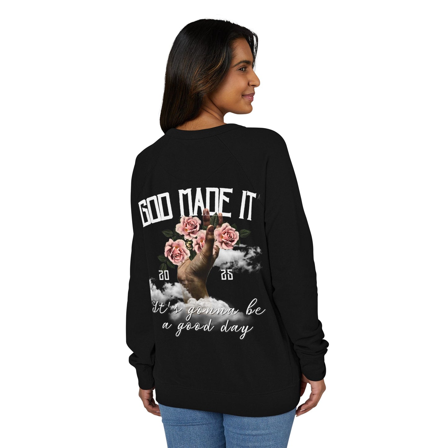 God Made It Floral Crewneck Sweatshirt, Cozy Unisex Pullover
