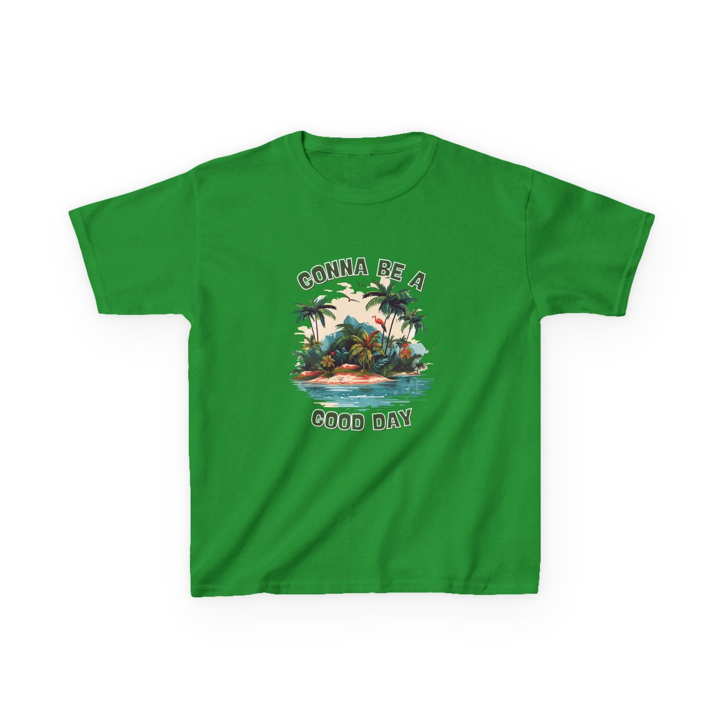 Kids Graphic Tee - "Gonna Be a Good Day" Tropical Paradise T-Shirt