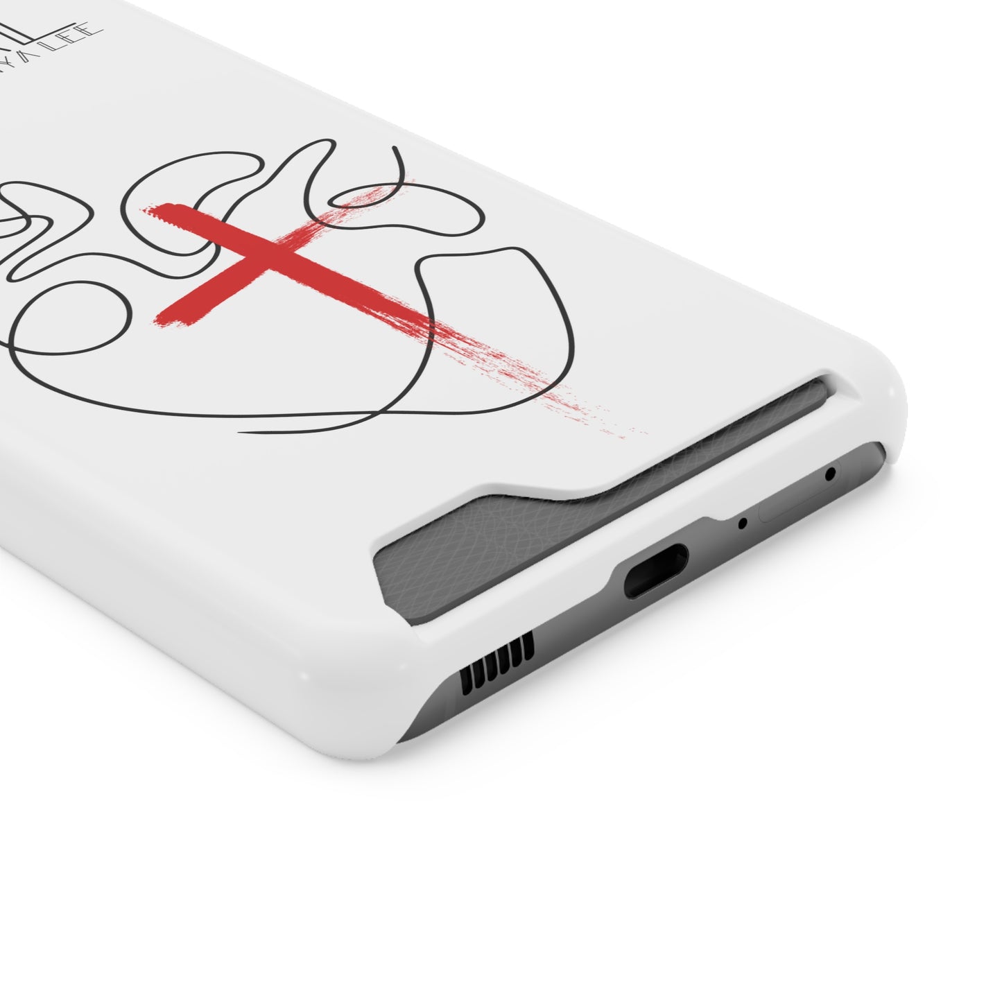 Minimalist Phone Case with Card Holder - Saved By Grace