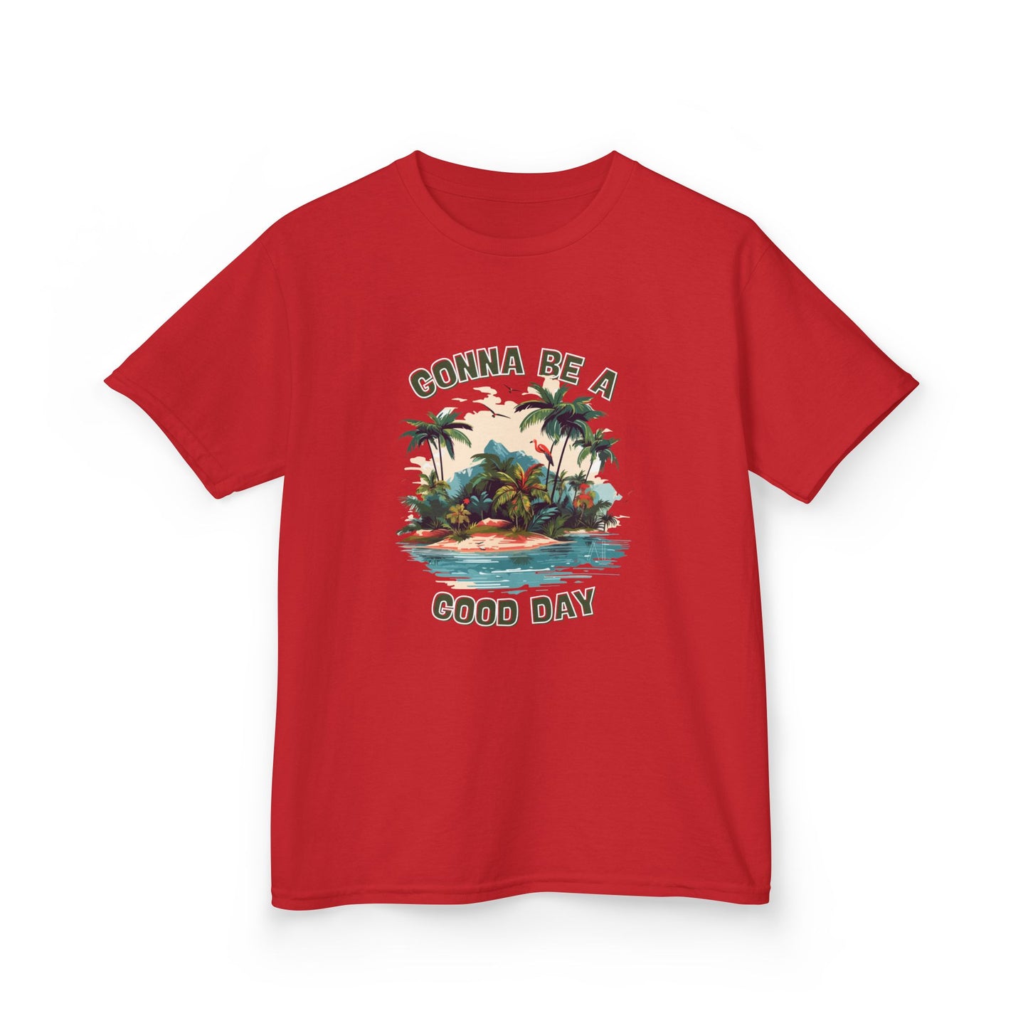Kids Graphic Tee - "Gonna Be a Good Day" Tropical Paradise T-Shirt