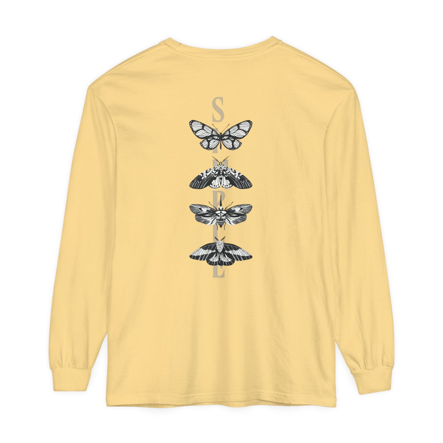 Simple Long Sleeve Butterflies T-Shirt