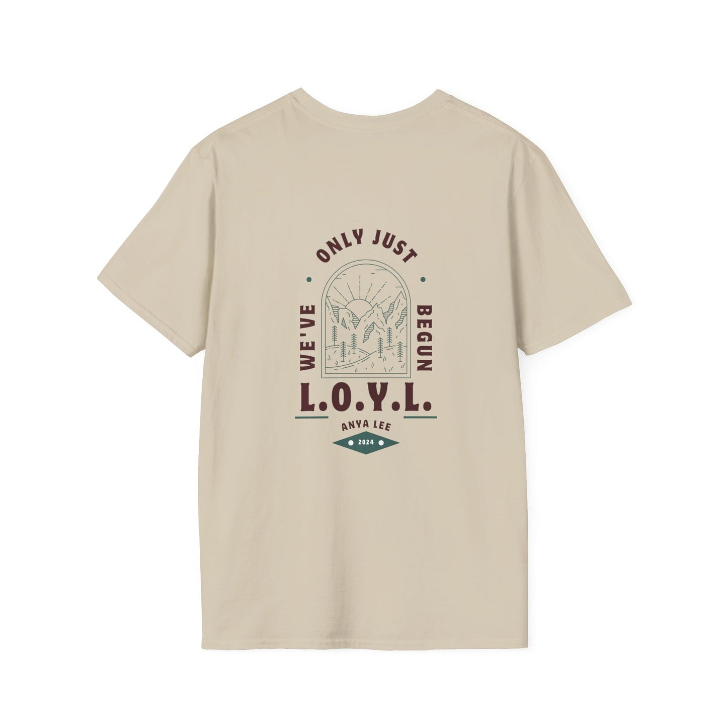 Stained Glass LOYL Maroon Unisex Softstyle T-Shirt