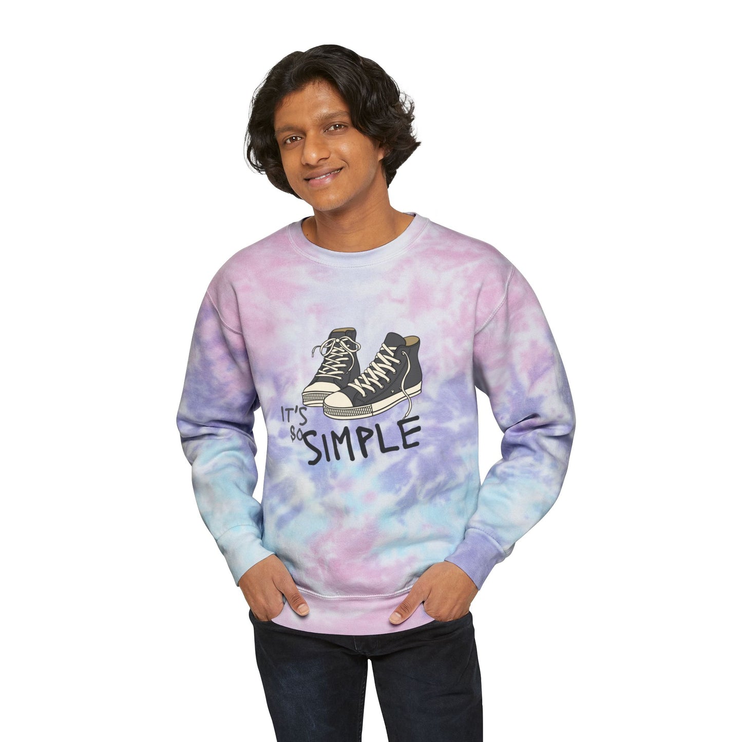 Simple Unisex Tie-Dye Sweatshirt